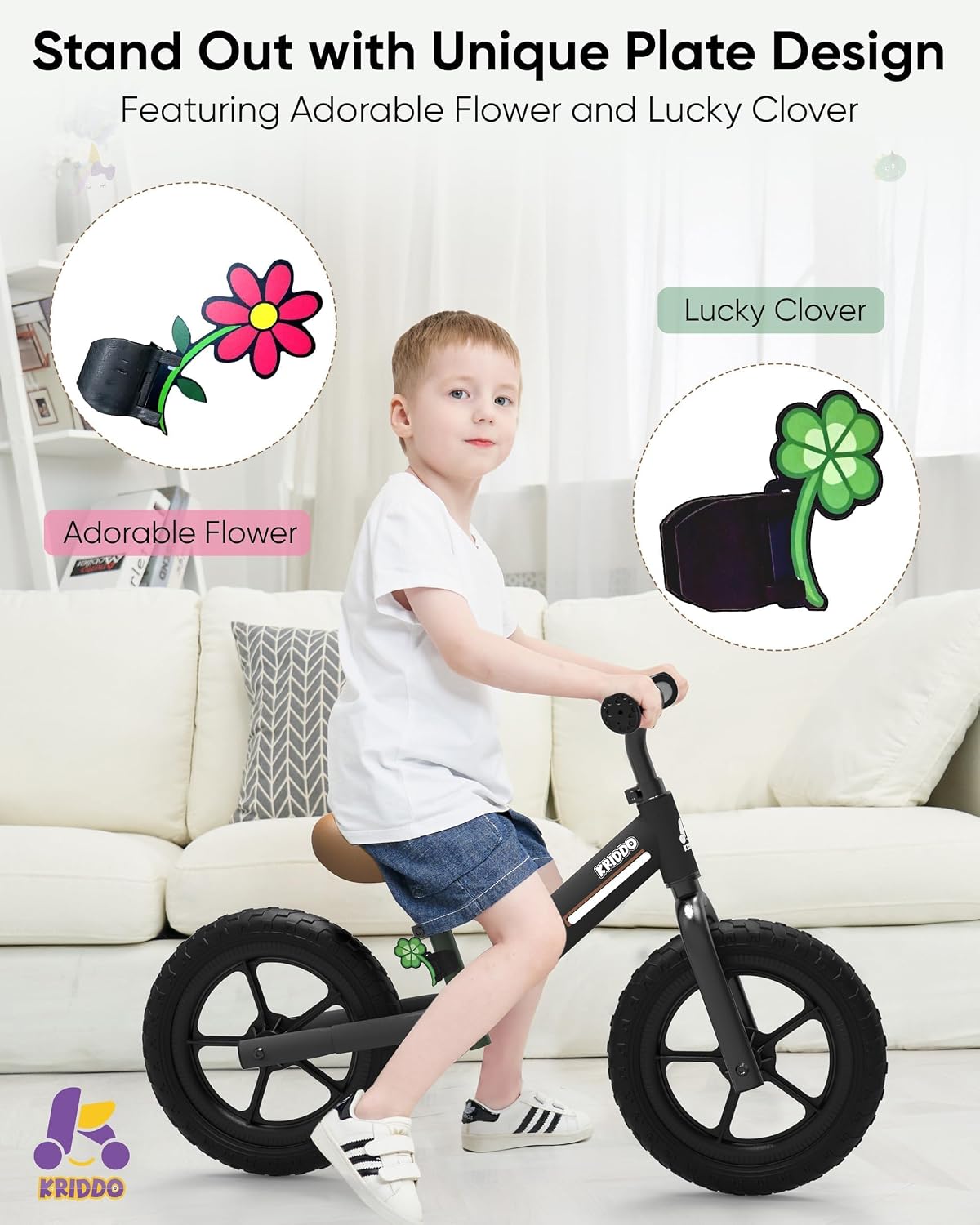 Detalle de KRIDDO Toddler Balance Bike 12" for Ages 2-5