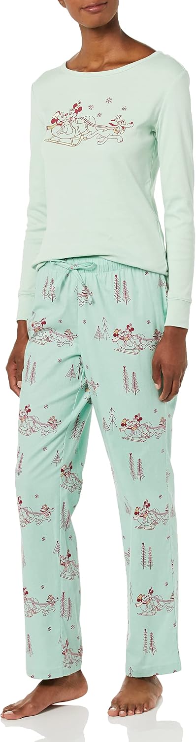 Detalle de Amazon Essentials Flannel Disney Pajama Set for Women