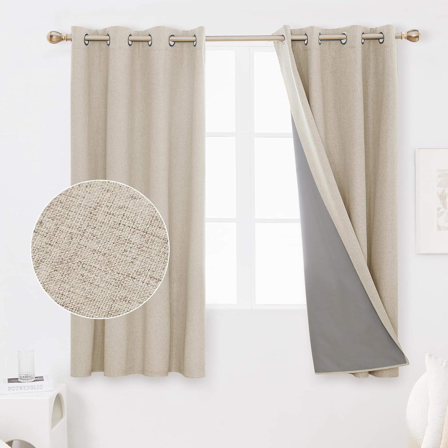 Detalle de Deconovo Blackout Curtains 52 x 54 inch