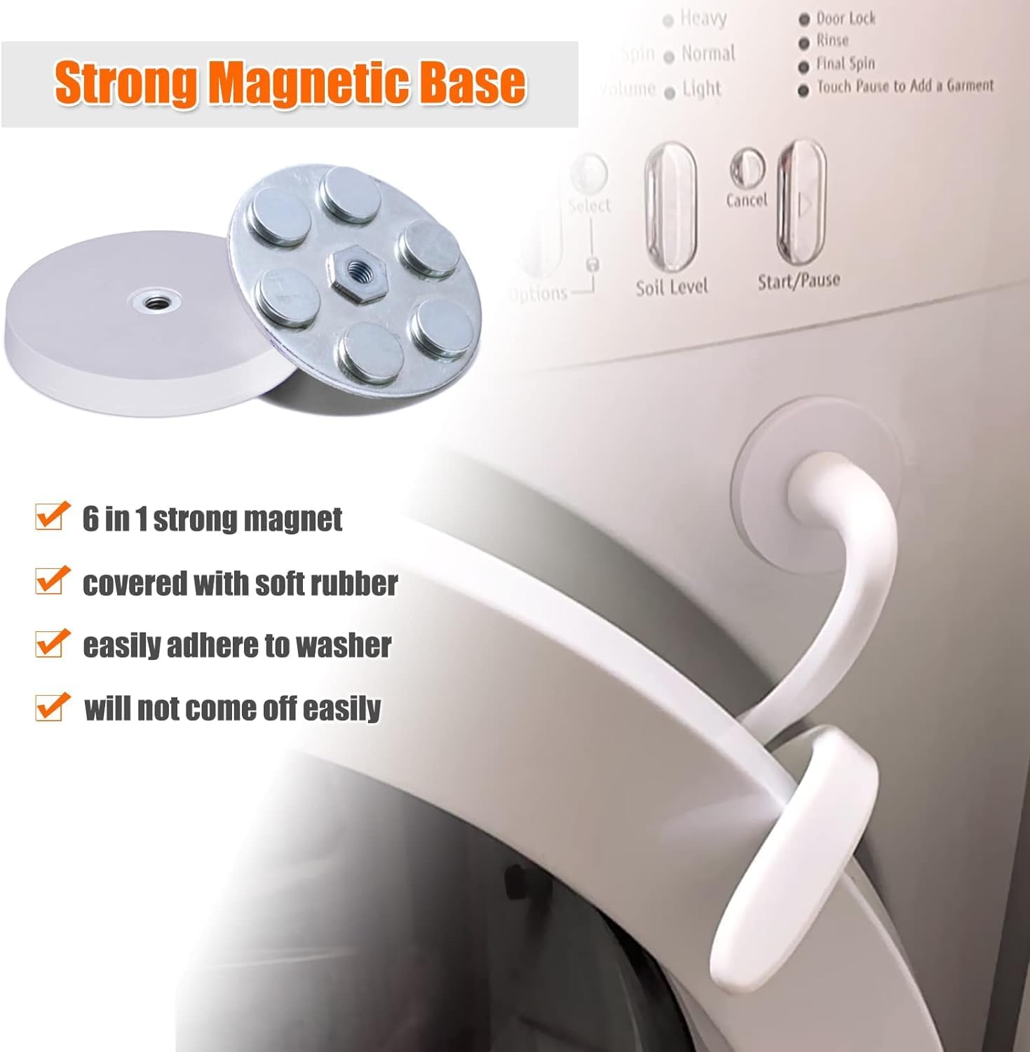 Detalle de Zerodis Zerodis6nwz2c1xbi231-12 magnetische deurhouder voor voorladers, wit