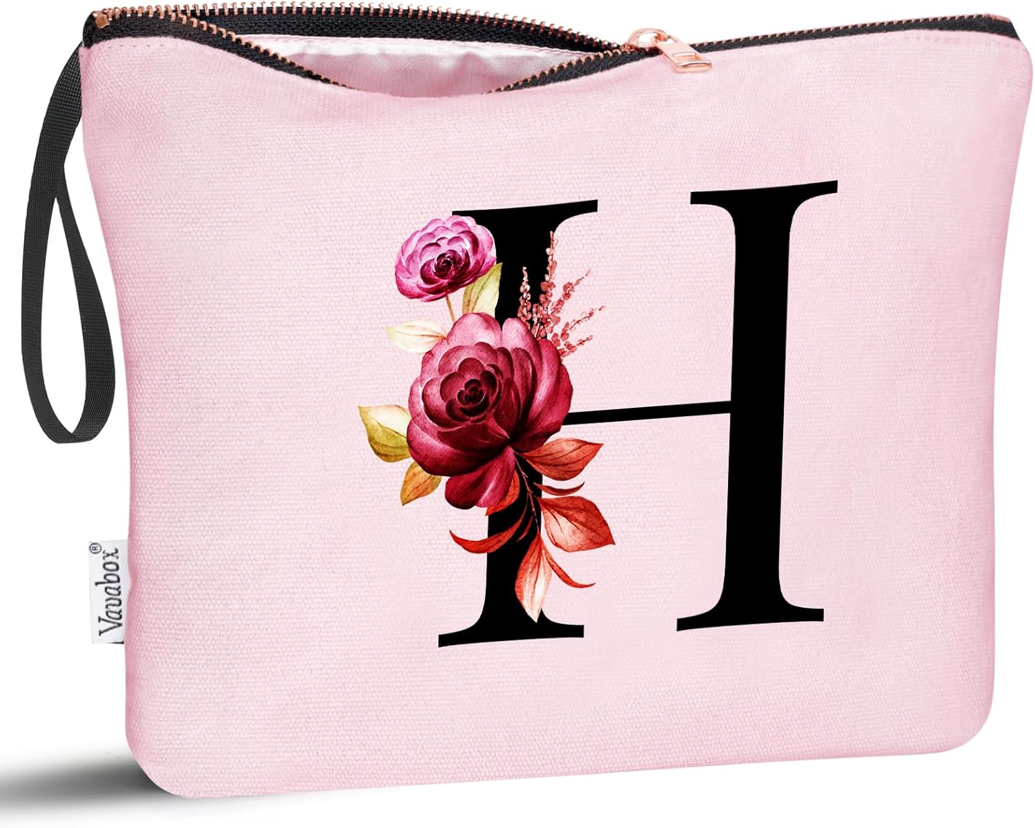 Detalle de Vavabox A-Z Personalized Initial Makeup Bag H Pink