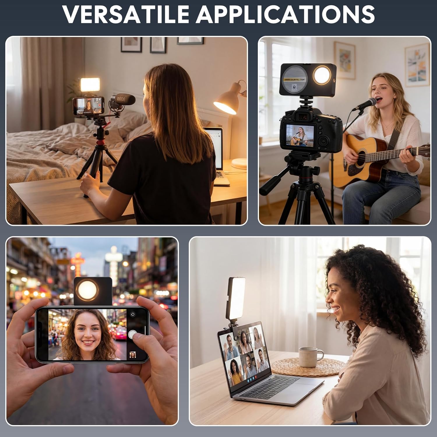 Thumbnail 4 de 136 LED Magnetisches Selfie Licht – Doppel-Seiten LED Licht für Smartphone, Laptop und Kamera