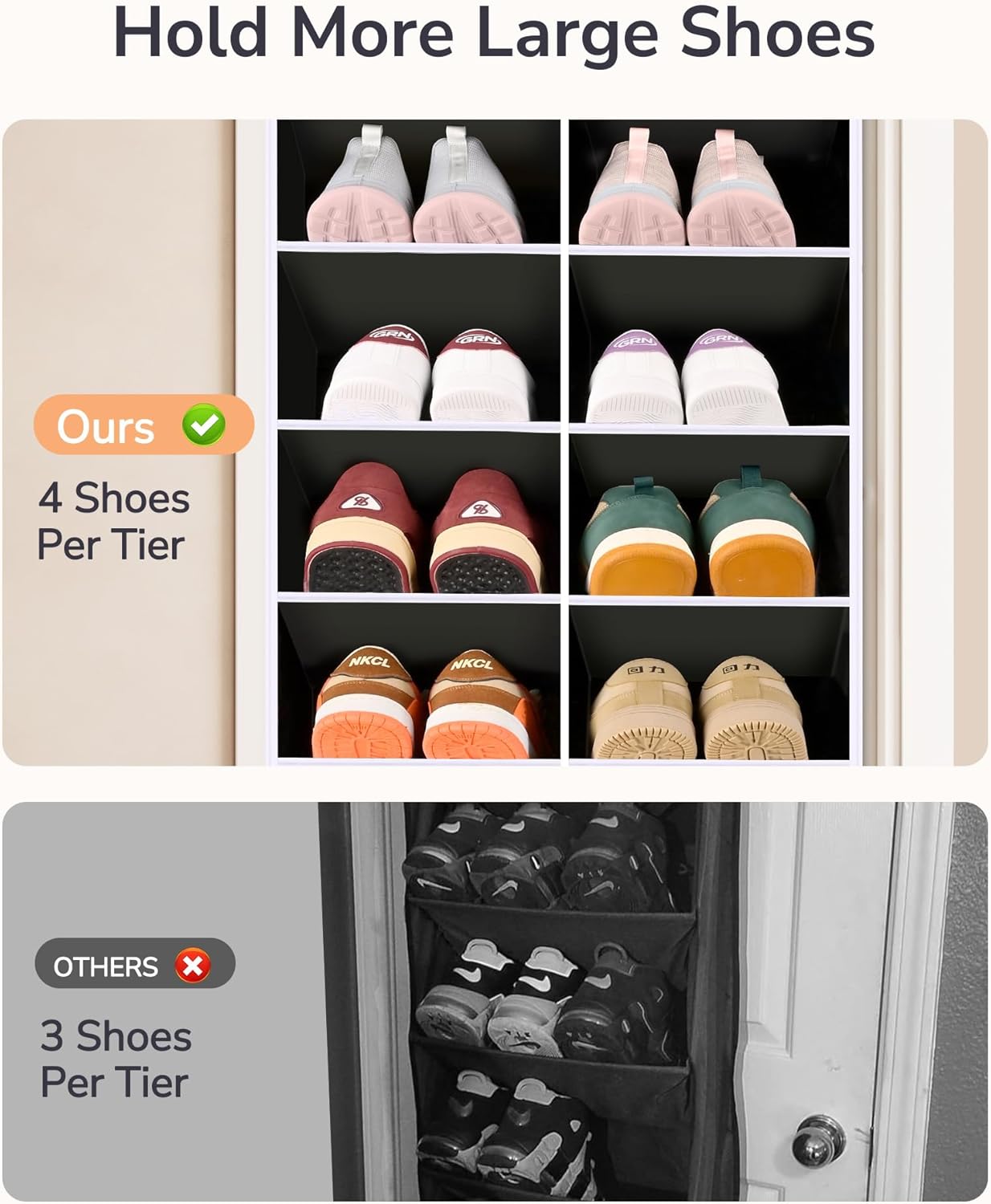 Detalle de ULG Over The Door Shoe Organizer 16-pocket