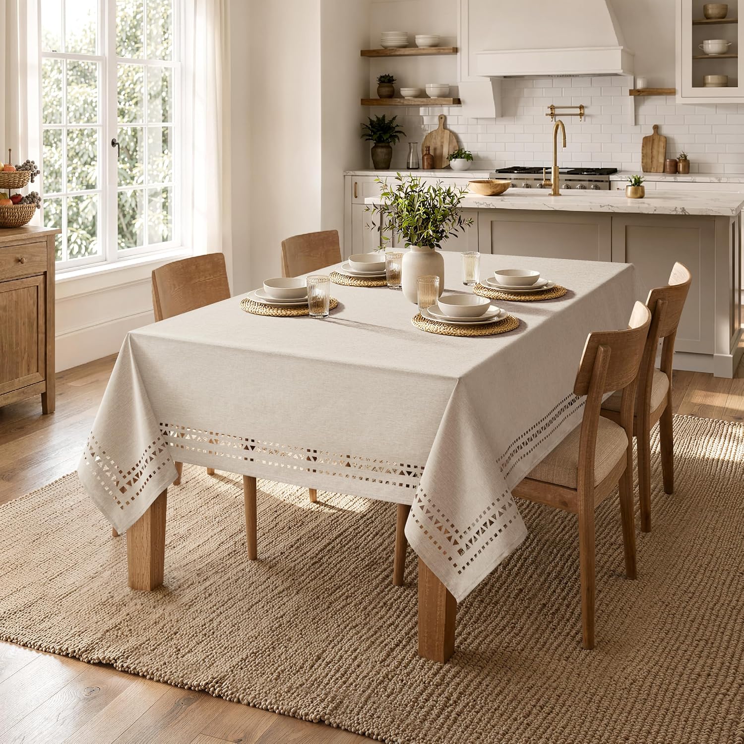 Detalle de MIULEE Rectangle Tablecloth 60 x 104 Inches