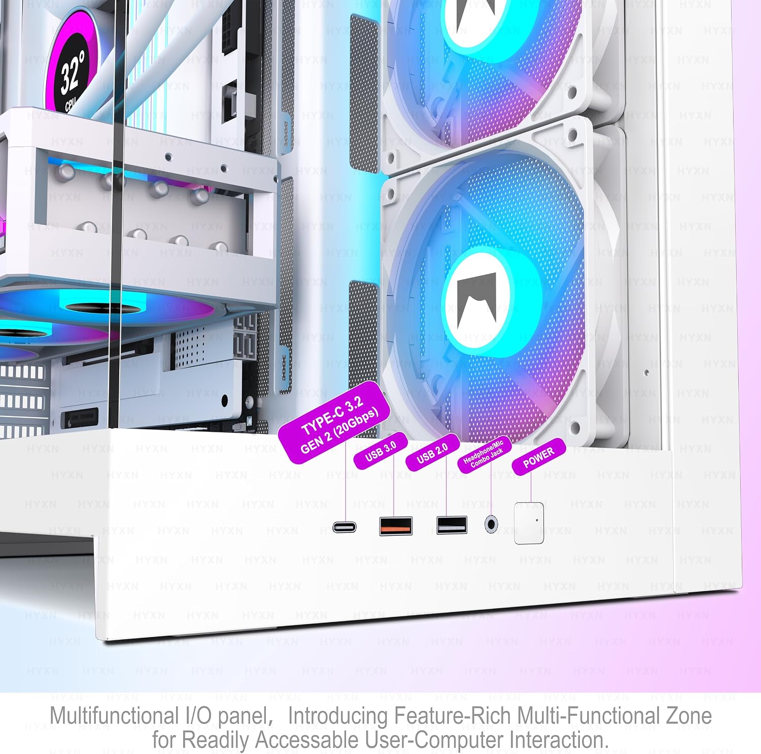 Detalle 2 de HYXN ATX PC Case H2