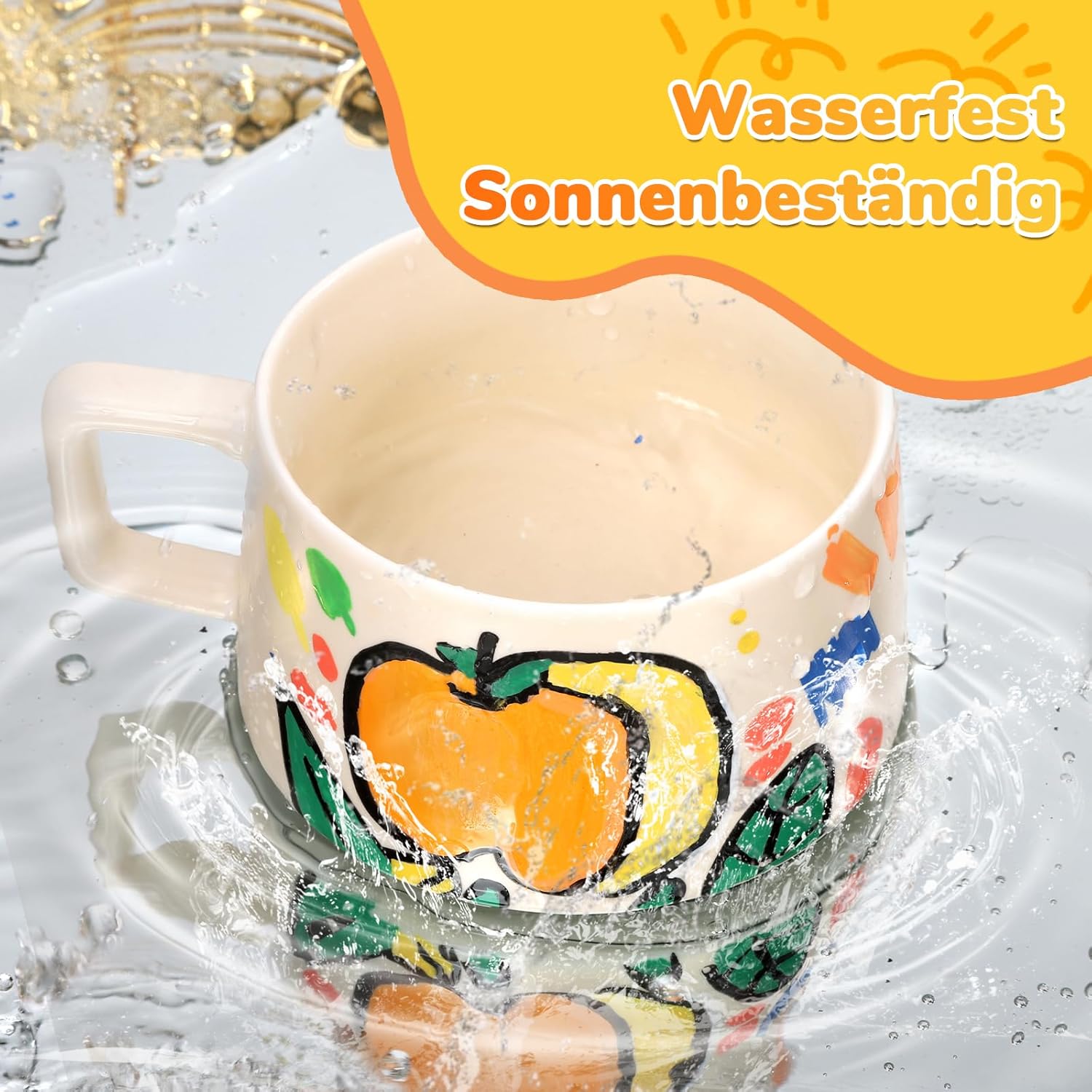 Detalle de Infiart 48 Farben Acryl Marker – Pinselspitze, automatische Tintenkontrolle, 3,4 g Kapazität