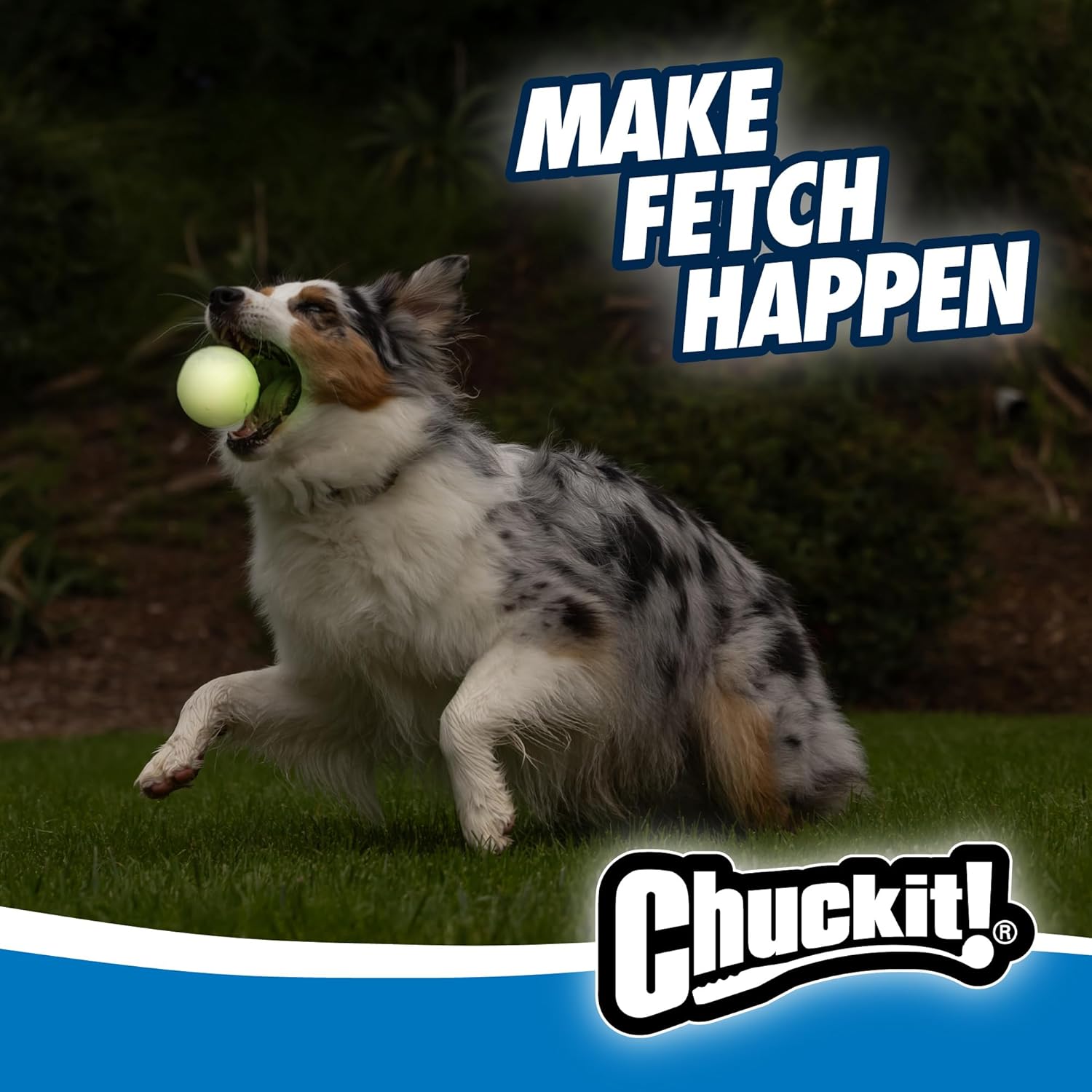 Detalle de Chuckit Max Glow Ball Medium 2 pack (6 cm) – durable, glow-in-the-dark fun for dogs