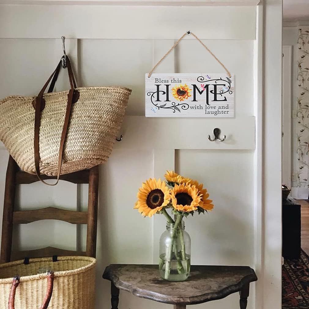 Thumbnail 3 de CHDITB Welcome Please Remove Your Shoes Wood Sign Plaque – Rustic Door Sign for Home Entry