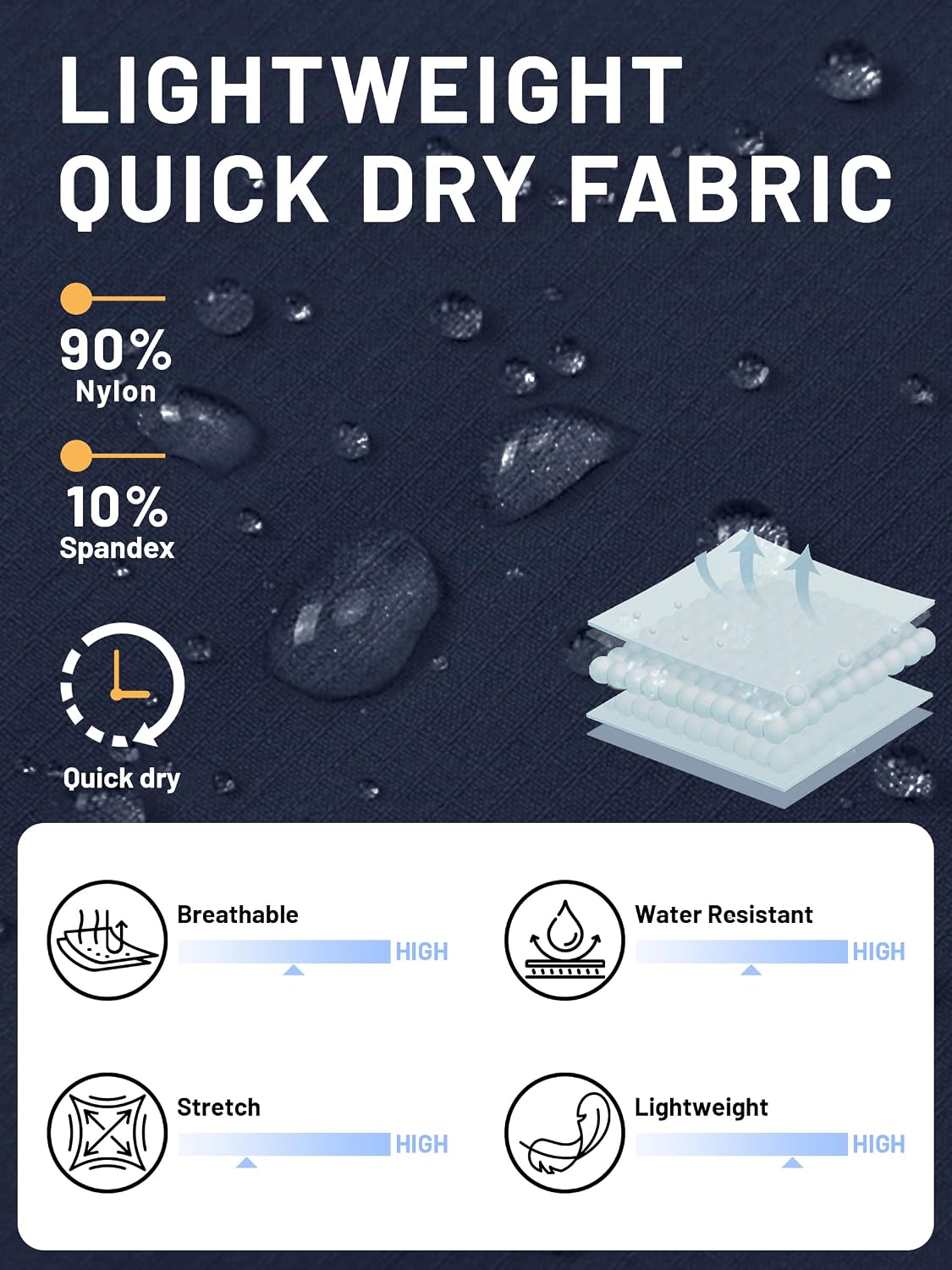 Thumbnail 5 de TACVASEN Men's Summer Outdoor Shorts: Quick Dry Water-Resistant Cargo for Hiking, Golf, and Work