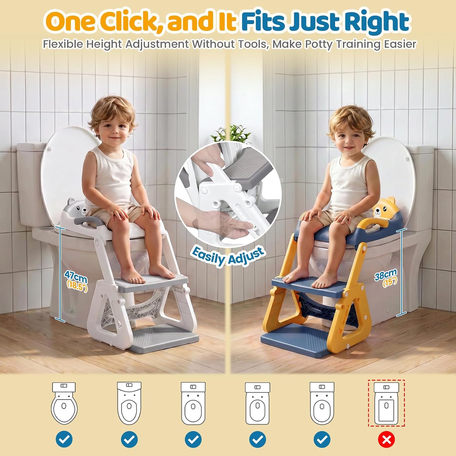 Thumbnail 6 de Orzbow Potty Training Toilet Seat 1-step 🚽