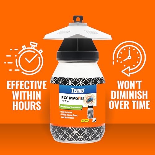Thumbnail 4 de TERRO Fly Magnet Trap: Reusable, Poison-Free Outdoor Fly Catcher with Bait