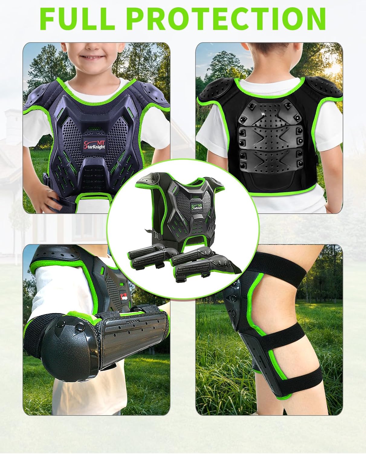 Detalle 2 de StarknightMT AAX043-clothes Kids Motocross Gear with PE Shell and EVA Foam