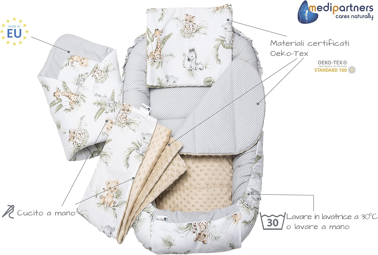 Detalle de Medi Partners Riduttore Lettino Neonato 100x60