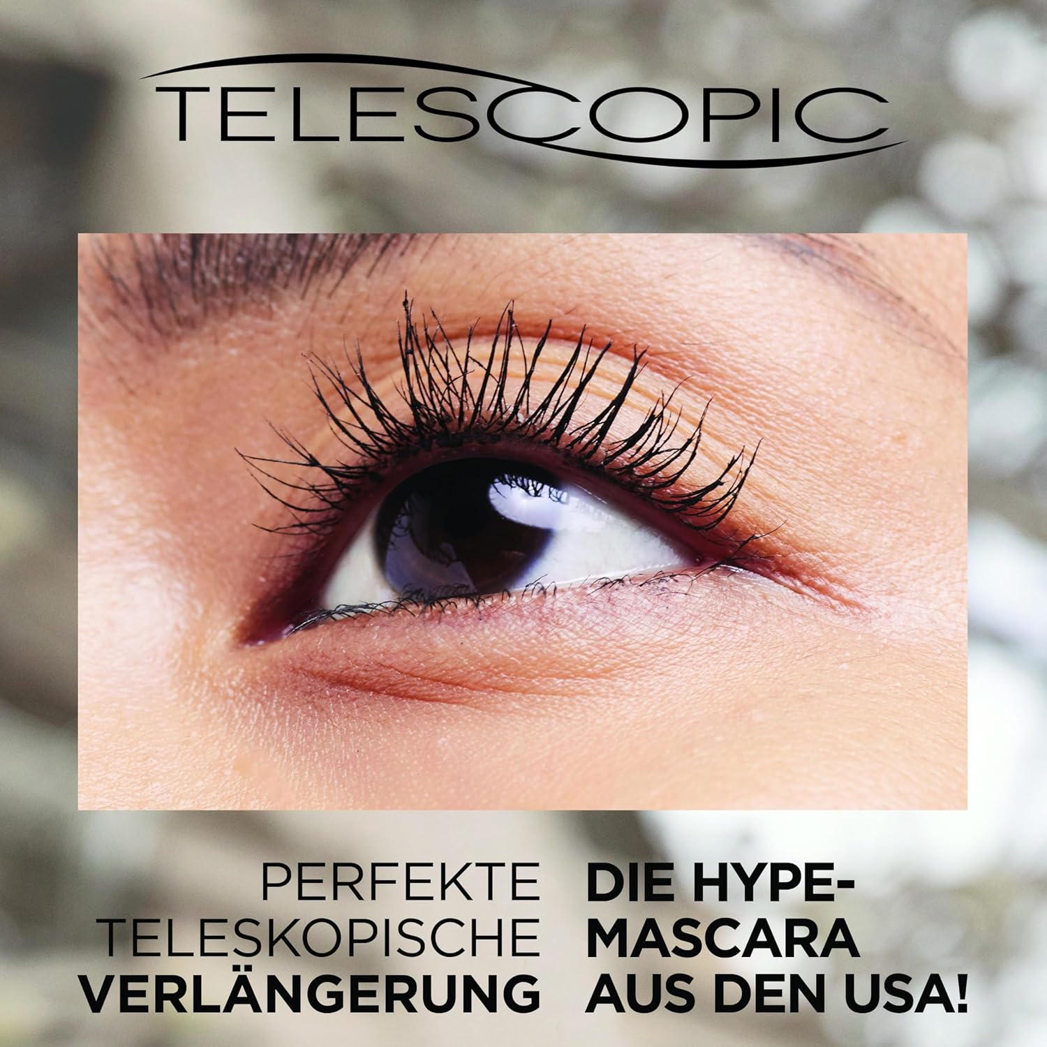 Detalle 2 de L’Oréal Paris False Lash Telescopic Gold Mascara Schwarz – präzise getrennte, verlängerte Wimpern (8 ml)