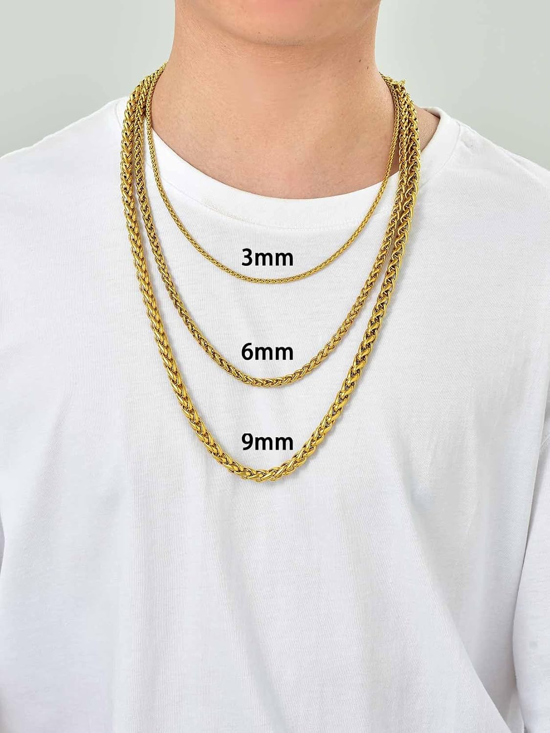 Detalle 2 de Chaîne homme U7 acier inox 3 mm