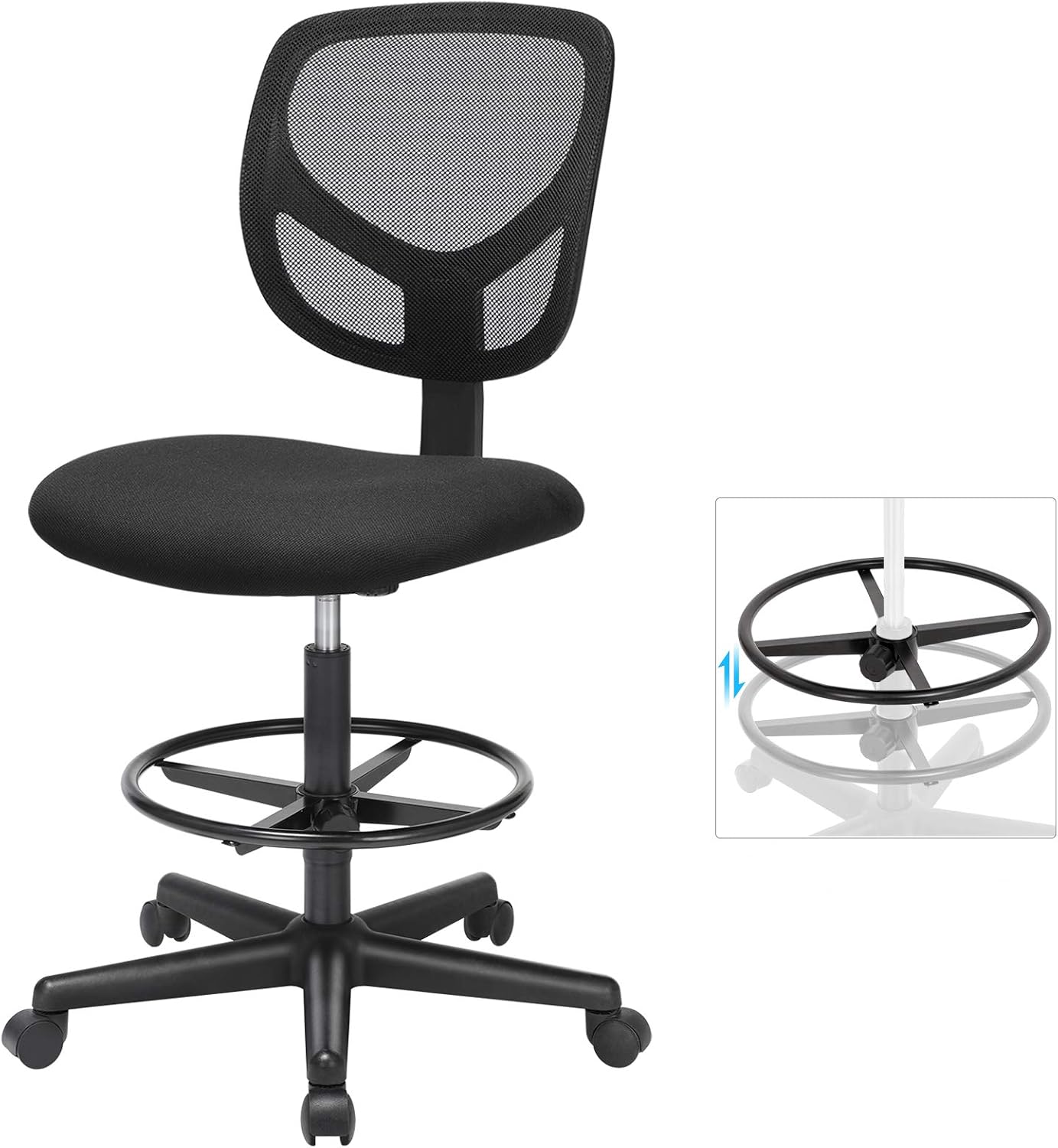 Thumbnail 5 de SONGMICS OBN15BK Sedia a rete ergonomica 120 kg