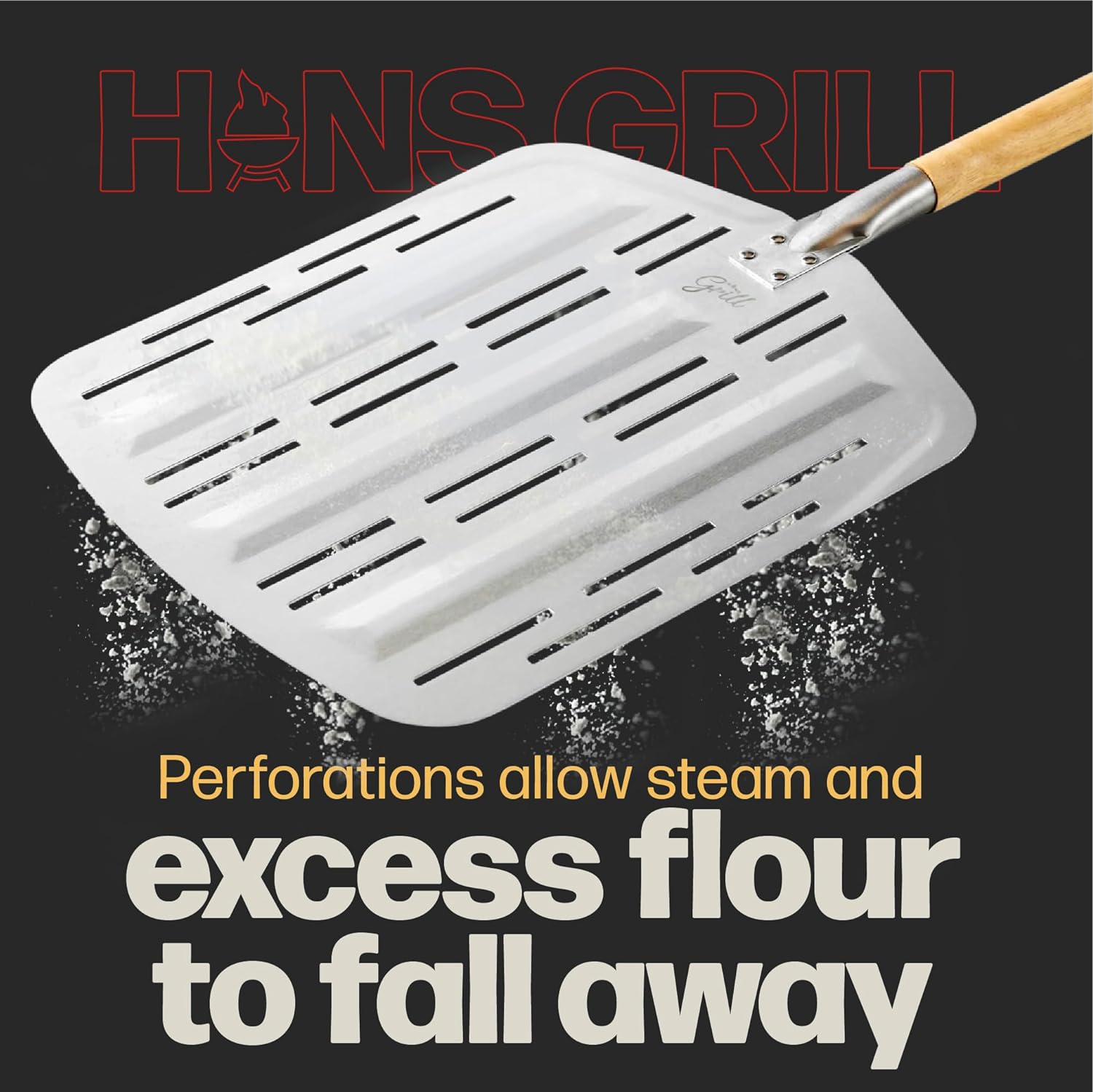 Detalle 1 de Hans Grill Pizza Peel PRO 12-inch pizza peel ๐