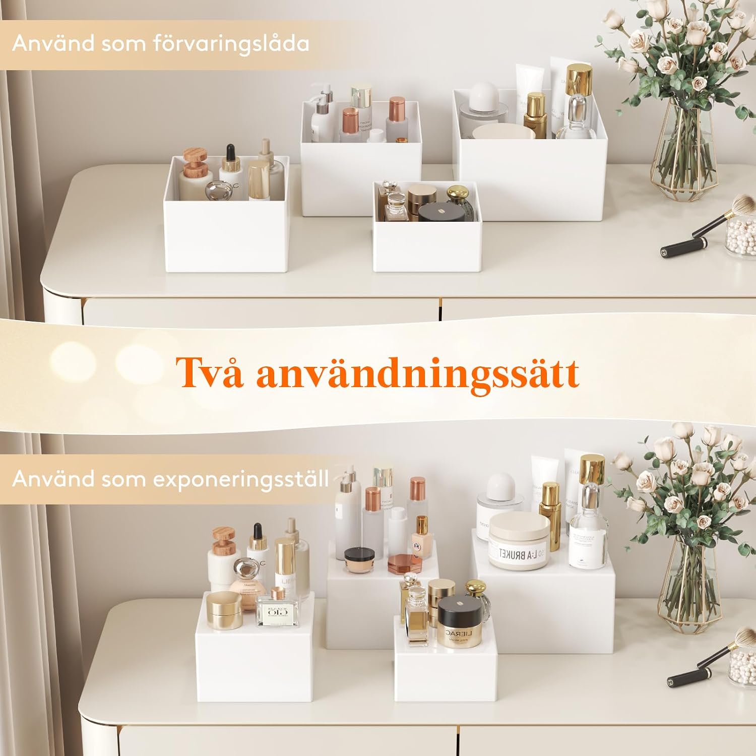 Detalle 2 de Lifewit 24172 buffépodier i vit plast, 4 stapelbara delar