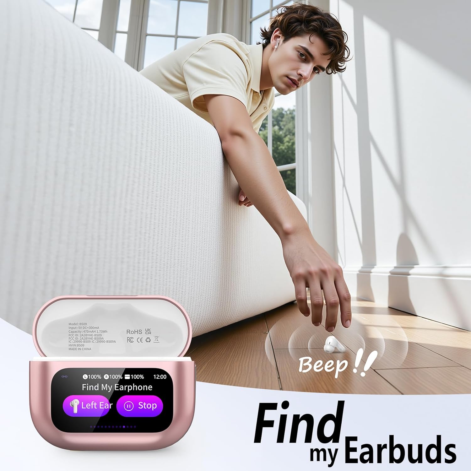 Thumbnail 3 de 2026 Wireless Earbuds with Bluetooth 5.4, ANC/ENC, and Smart Charging Case