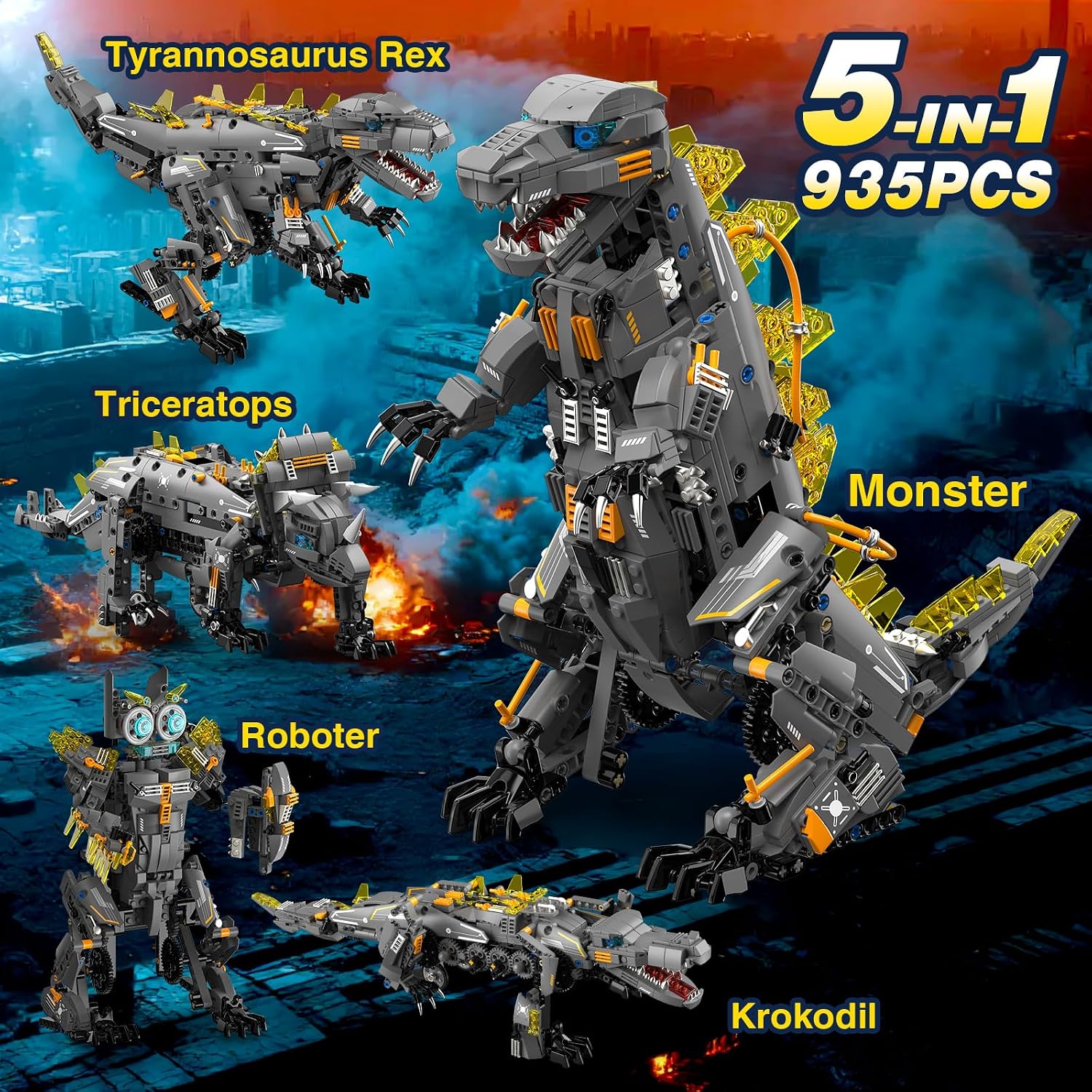 Detalle de Technic Roboter Bausatz 935Pcs 5‑in‑1 RC