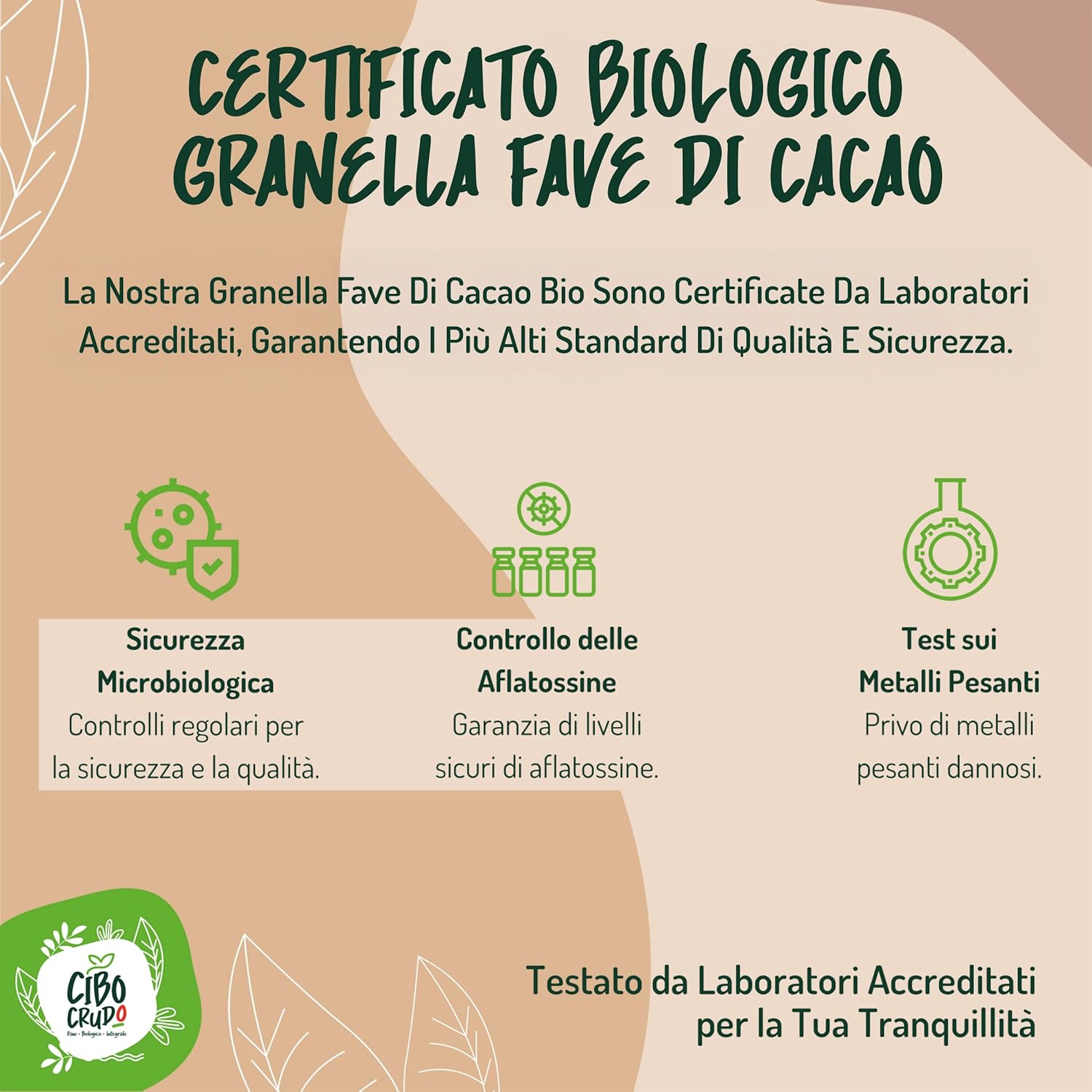 Thumbnail 6 de CIBO CRUDO Granella di Cacao Crudo Biologico (250 g) di varietà Criollo