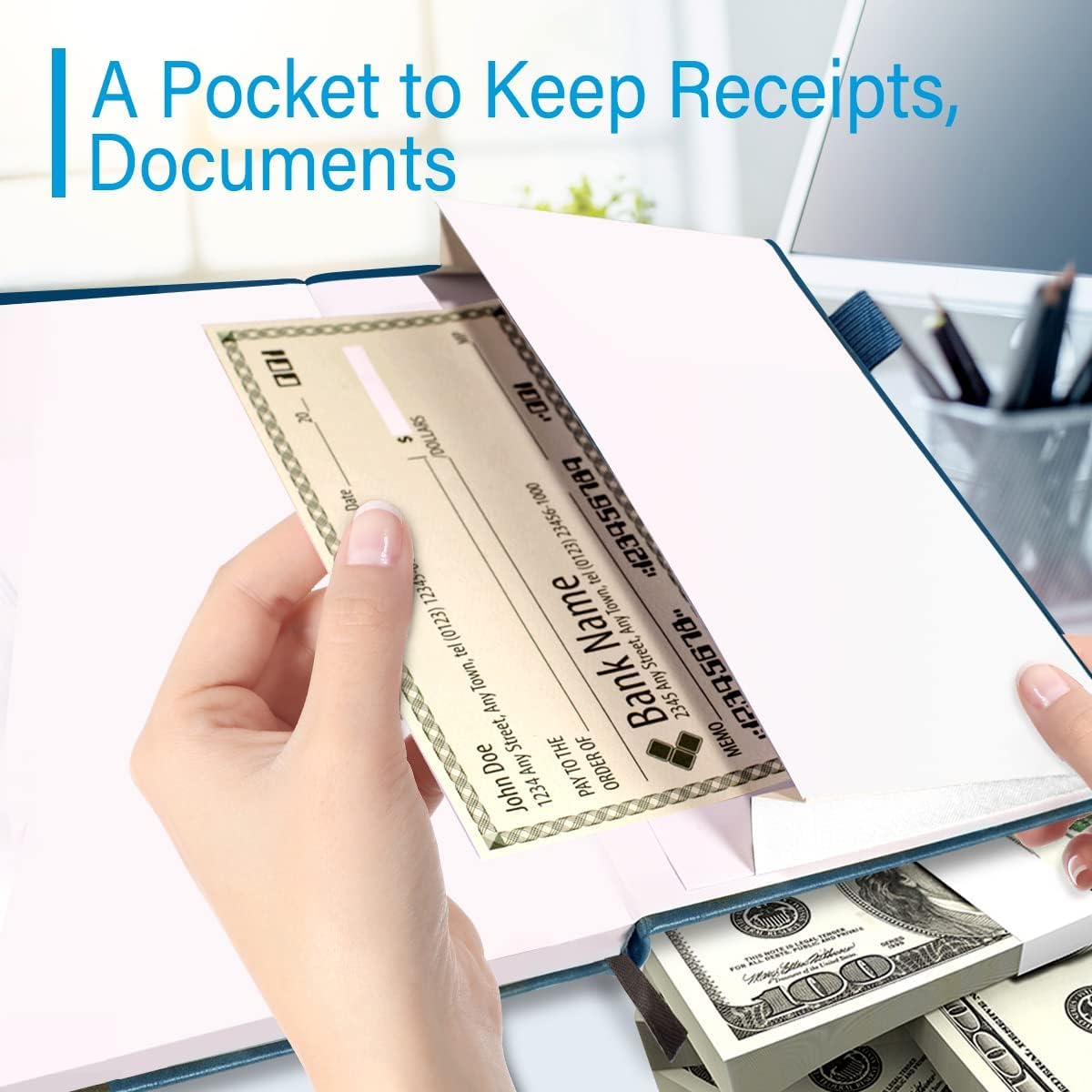 Thumbnail 3 de Blugool Check Registers G04 Checkbook Register, 5.8 x 8.3-Inch, Blue