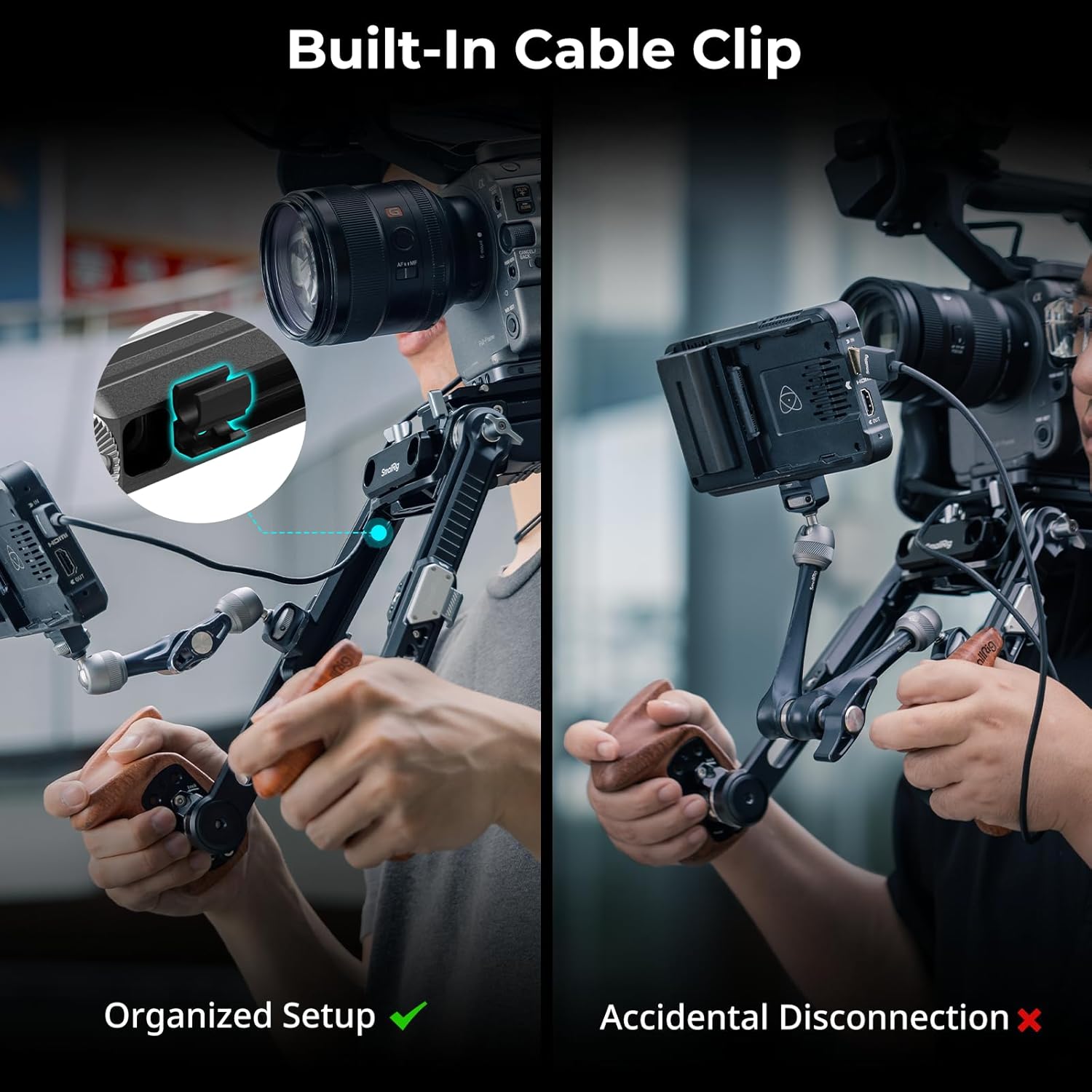 Detalle 2 de SmallRig Shoulder Rig Extension Arm Adapter with ARRI Rosettes (Pack of 2) – 196–266mm, One-Touch Length Adjust