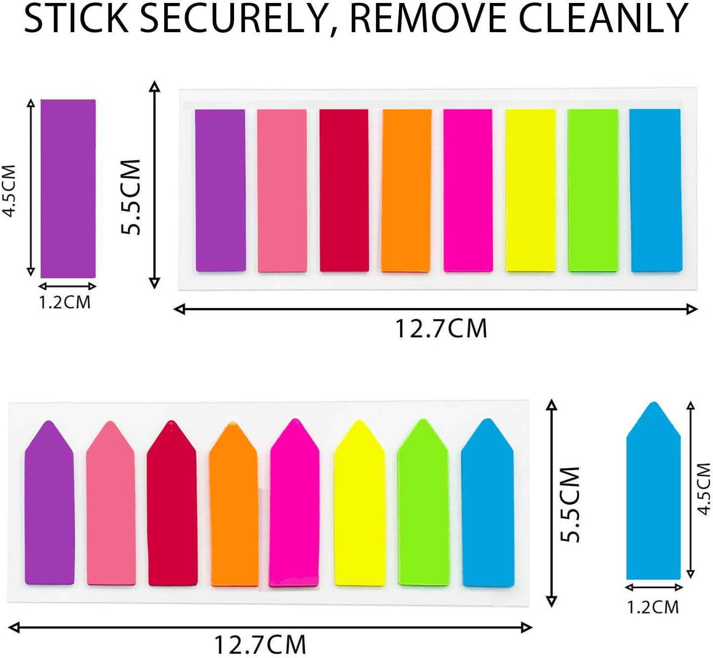 Detalle de Xcdhemde® BE-TMD-BQZ plakmarkers, 2.000 stuks, 8 kleuren en 2 vormen