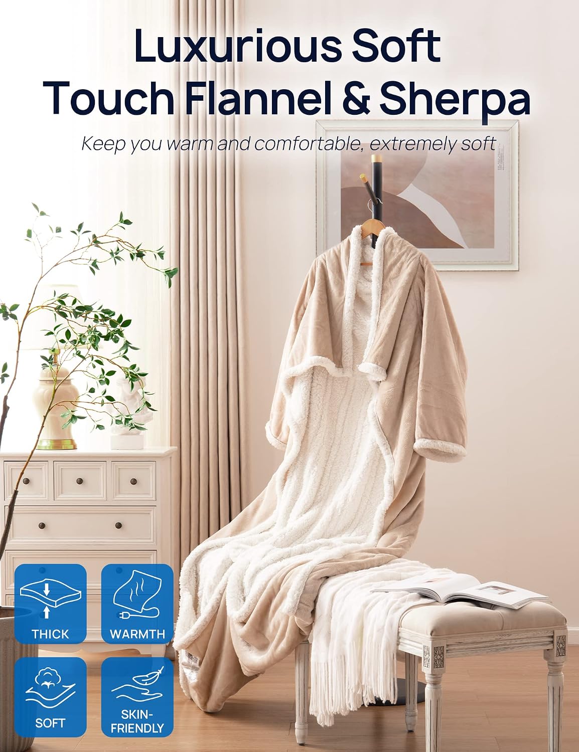 Thumbnail 4 de Westinghouse Wearable Heated Blanket, 50 x 70 in.