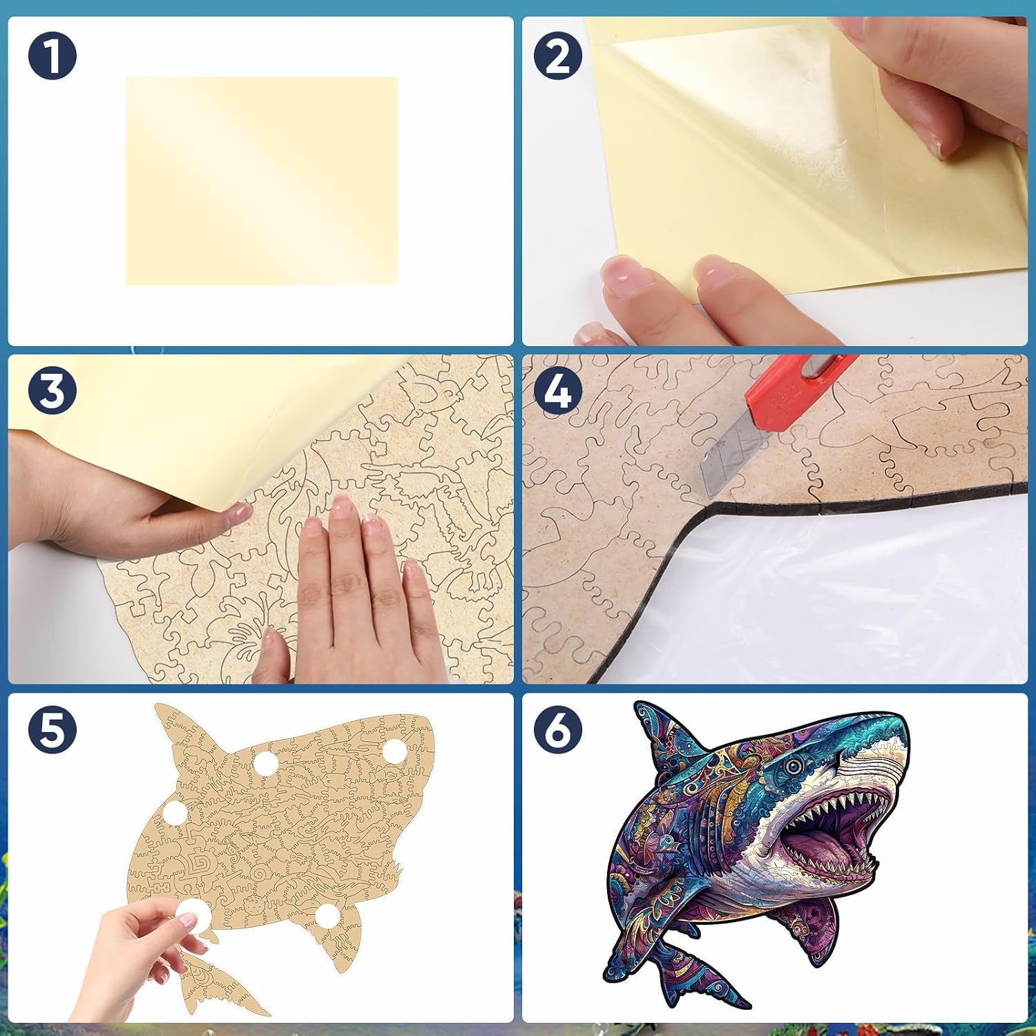 Detalle de MYS A·U·R Wooden Jigsaw Puzzle, 200 Pieces