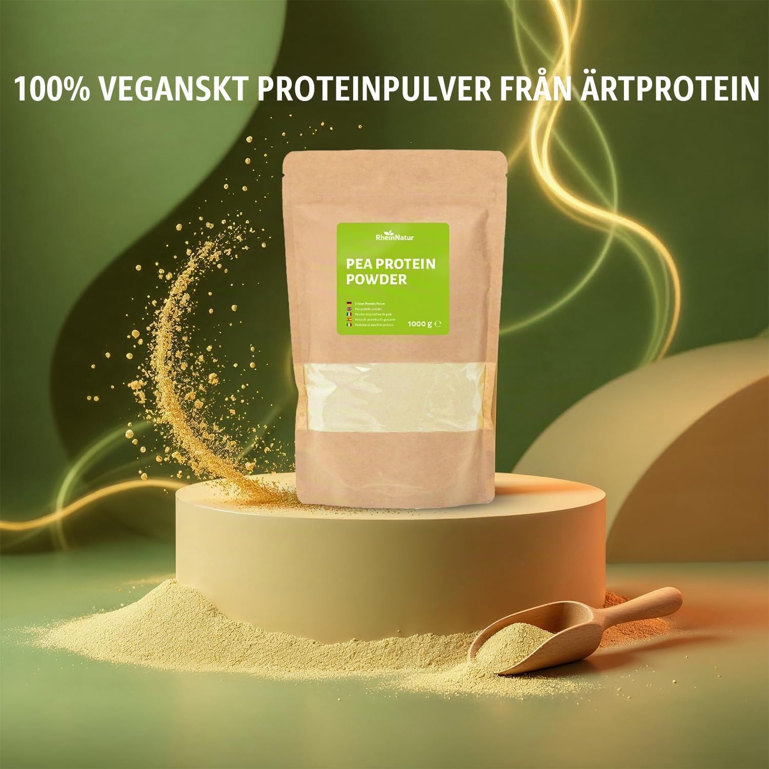 Thumbnail 1 de RheinNatur ärtproteinpulver, veganskt protein med neutral smak, 1 kg