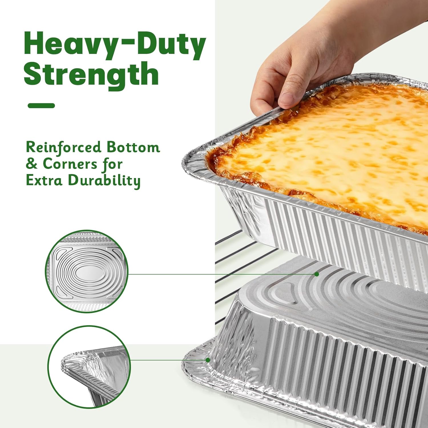 Thumbnail 2 de Boxential 9x13 Aluminum Pans (40 Pack) — Extra Heavy-Duty Disposable Half-Size Foil Baking Trays