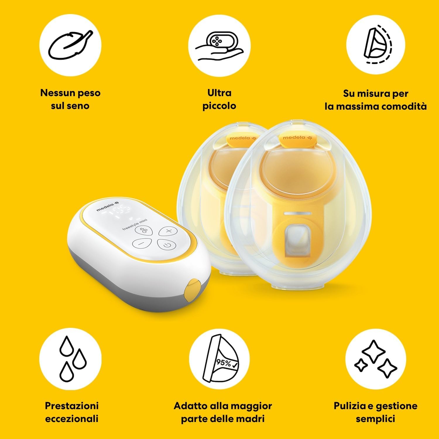Thumbnail 2 de Medela Freestyle Mini Hands-Free: tiralatte elettrico doppio con coppe Hands-Free e batteria ricaricabile