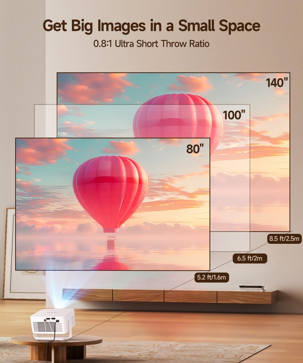 Detalle de Magcubic Mini Vidéoprojecteur 4K HY300max — Ultra courte focale, WiFi 6 et Android 14