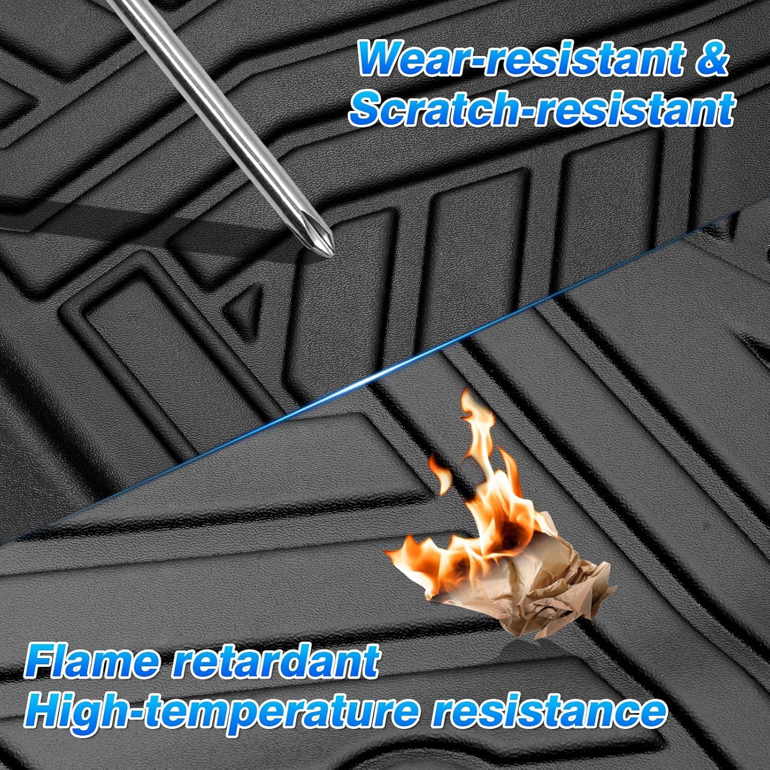 Thumbnail 6 de F-150 Floor Mats for 2015-2026 Ford F-150 / F-150 Lightning, SuperCrew Rear Seat Only - All Weather TPE Mats