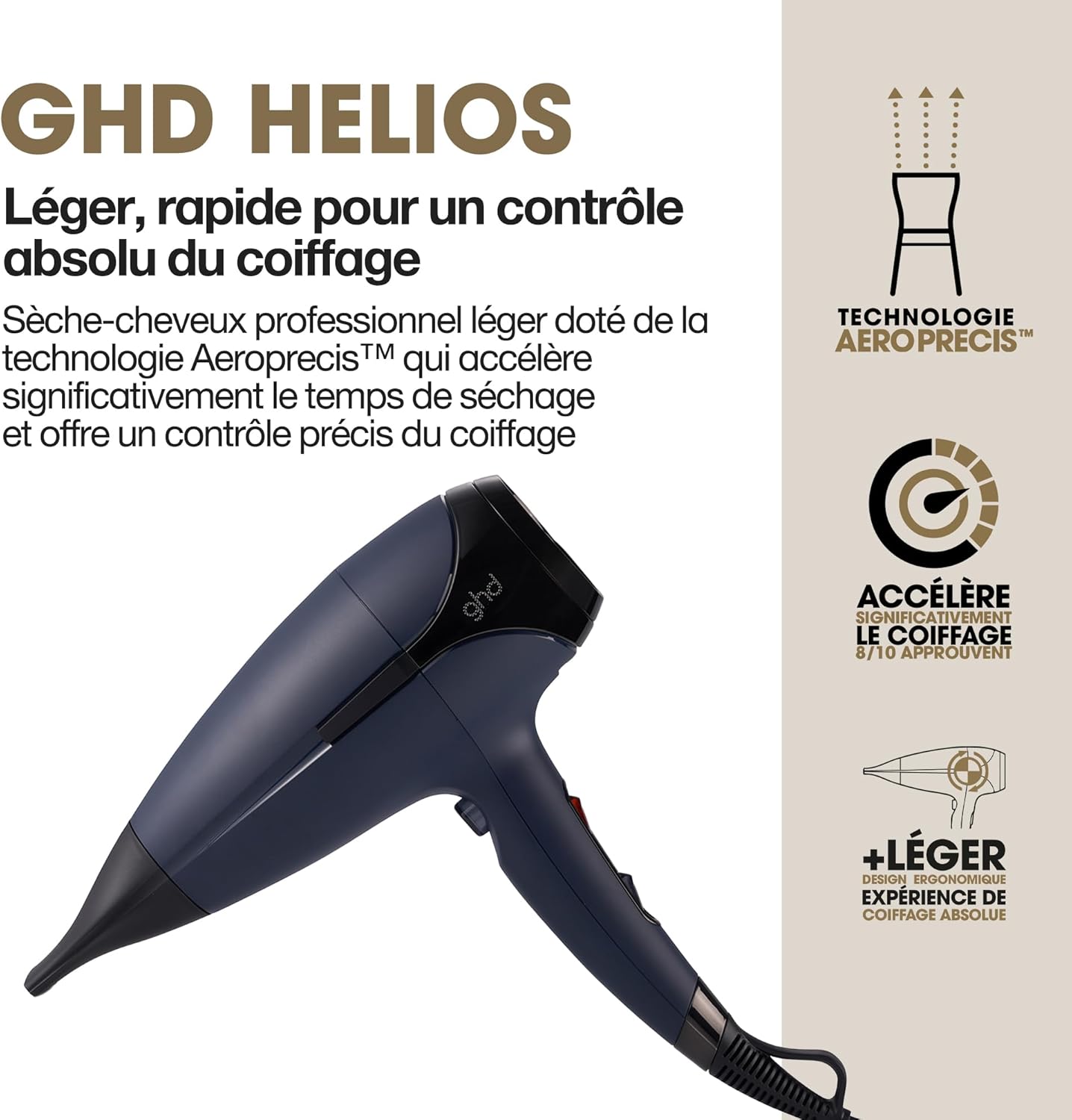 Detalle de ghd Helios – Sèche-cheveux professionnel puissant et précis