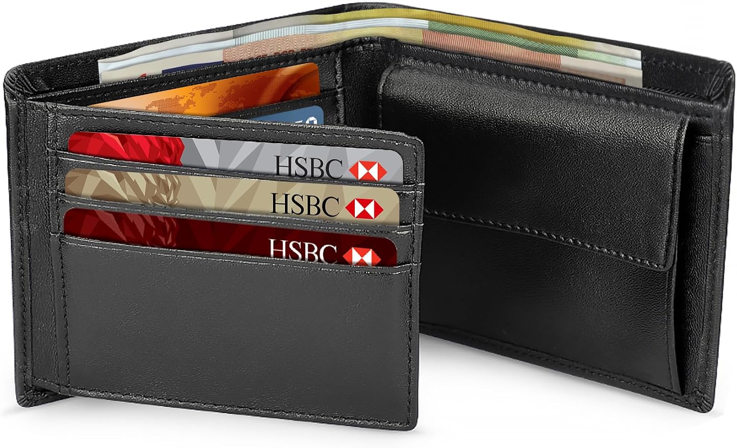 Thumbnail 5 de WONSEFOO Carteras Hombre RFID Bifold Delgada