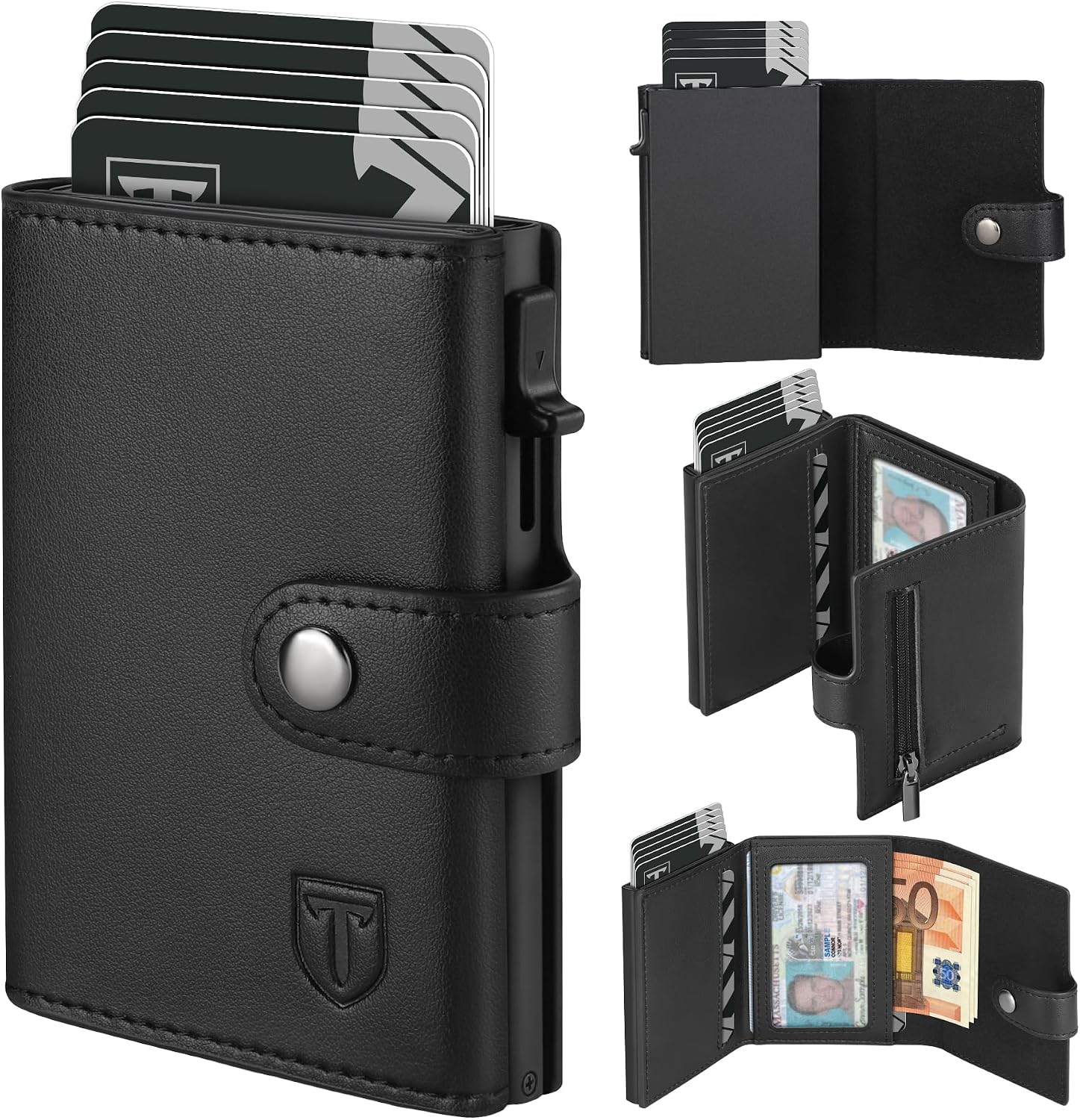 Detalle de TEEHON Portafoglio RFID slim 10,5 cm