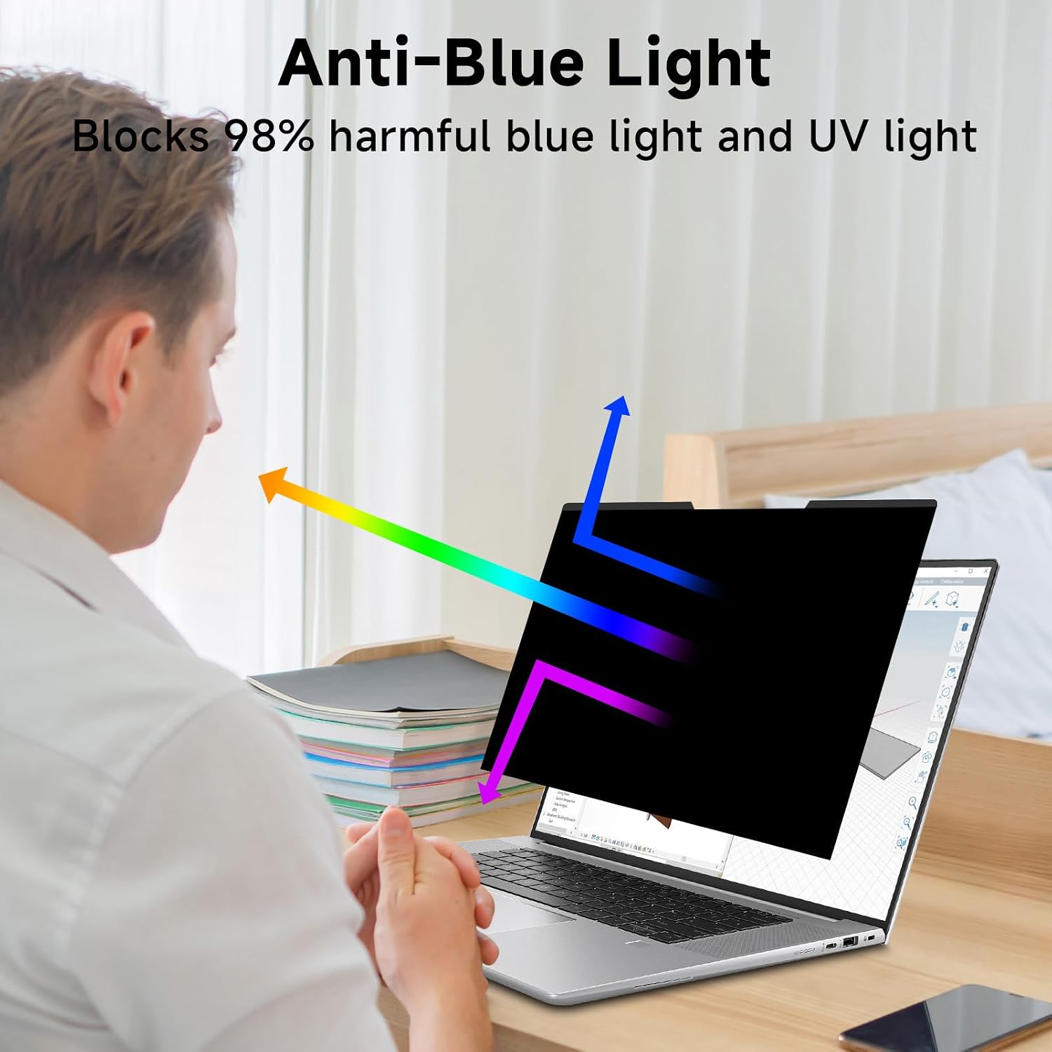 Thumbnail 5 de STARY 14-inch Magnetic Laptop Privacy Screen (16:9) with Anti-Spy & Blue Light Glare Reduction