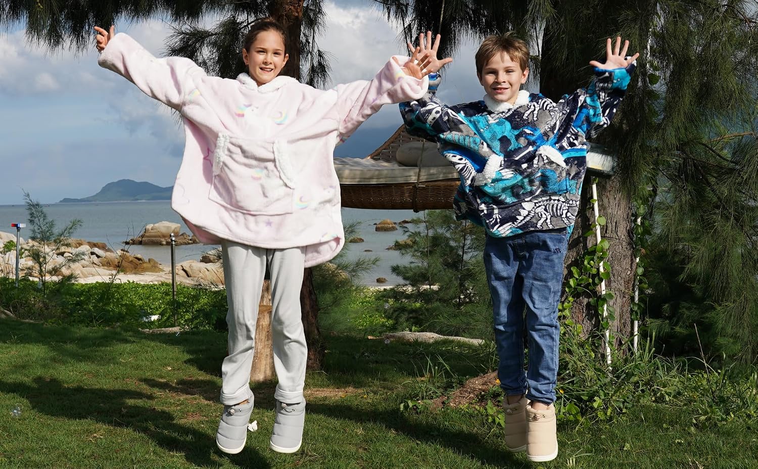 Thumbnail 6 de Winthome SP-FLR-2025530 Kids Wearable Blanket Hoodie, Flannel, OEKO-TEX