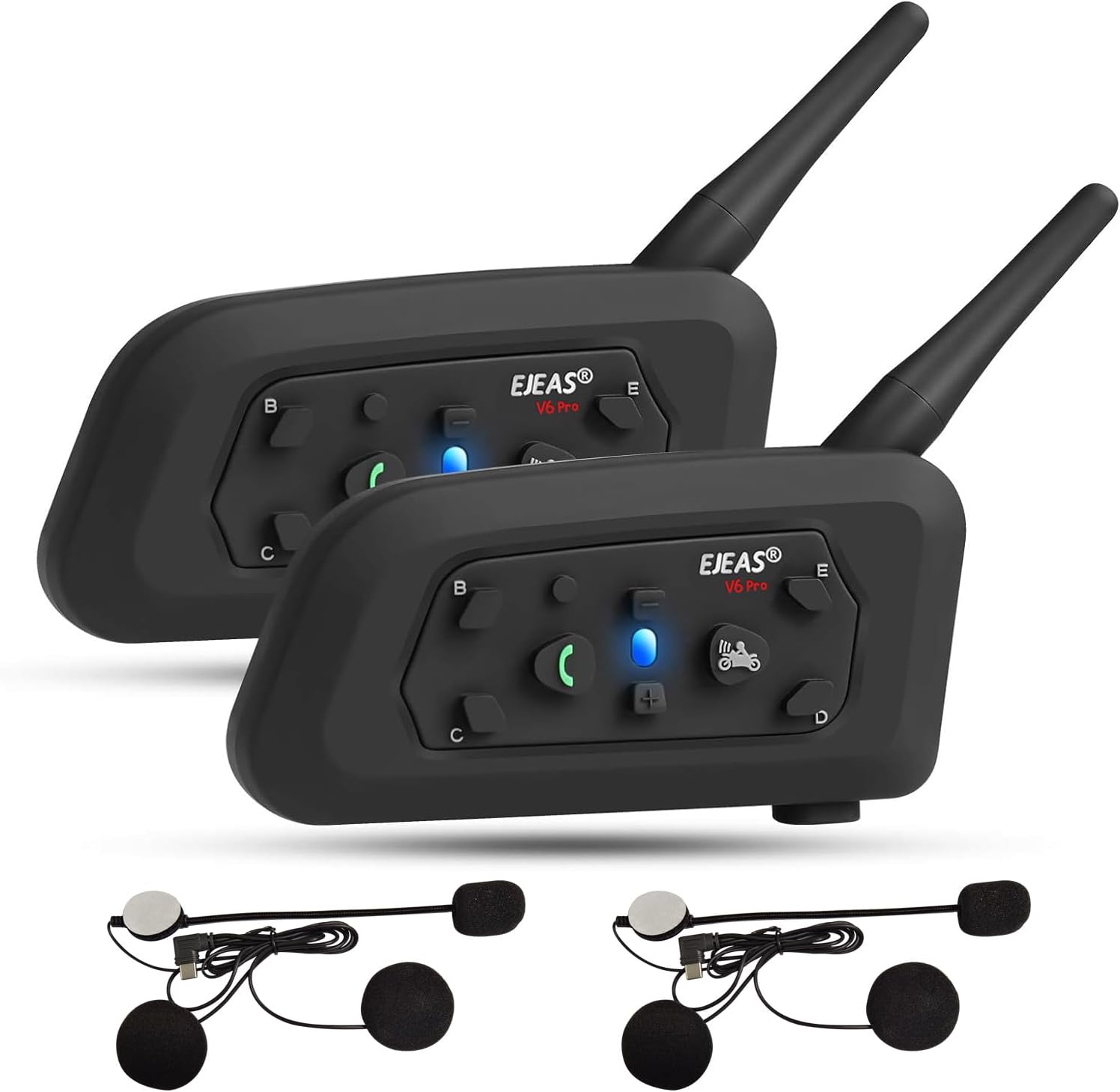Detalle de EJEAS V6pro Interfono Moto Bluetooth Coppia 1200 m