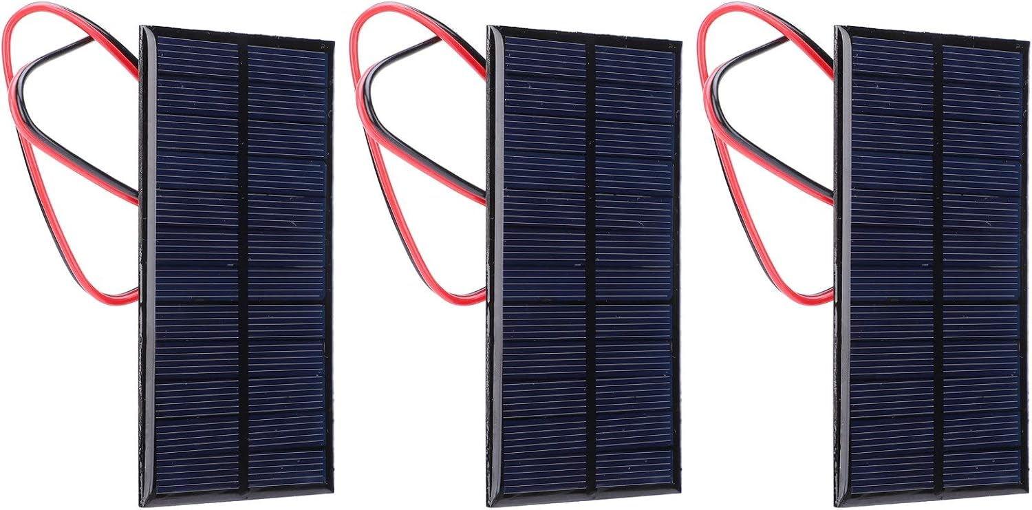 Detalle de Hyuduo 6V 1W mini-zonnepaneel, set van 3 met kabel van 30 cm