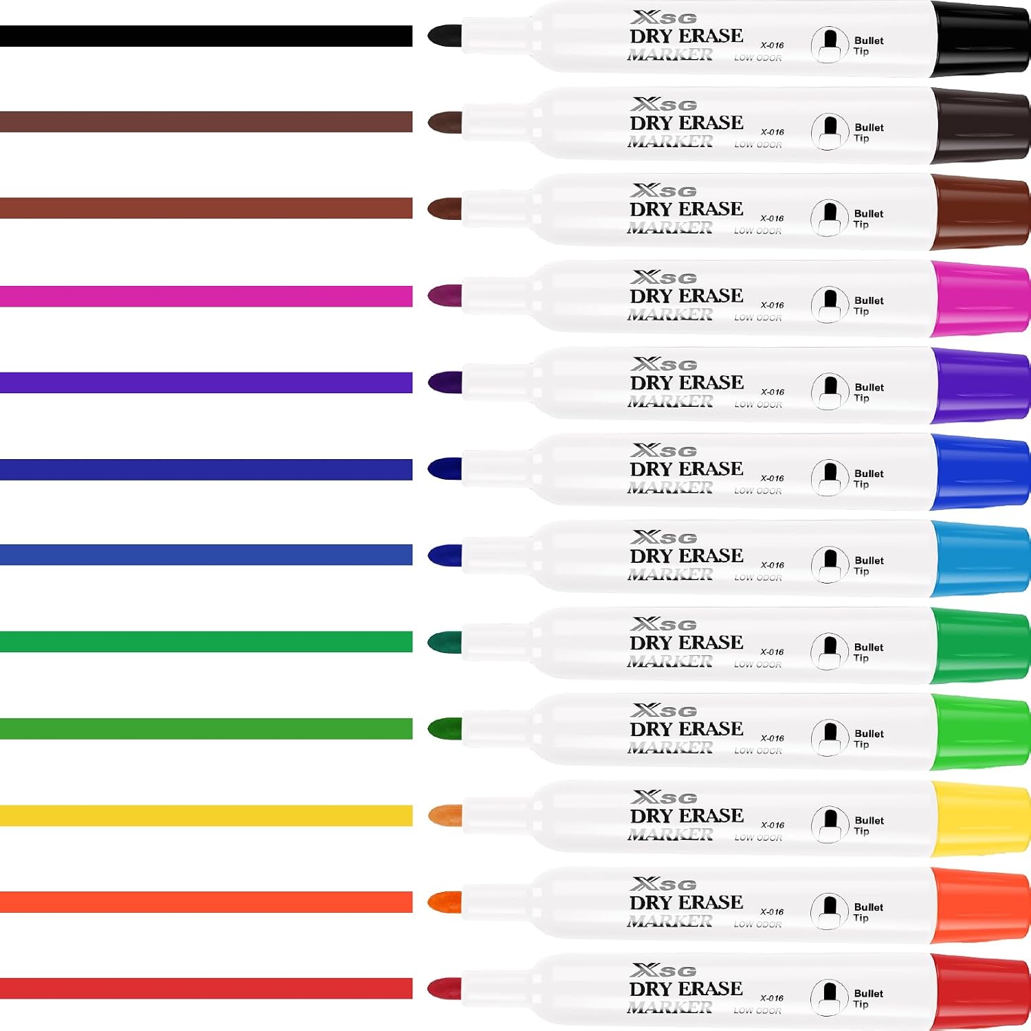 Detalle 2 de colpart Whiteboard-Marker, 72er Pack (Schwarz, feine Spitze) – abwischbar für Schule, Büro & Zuhause