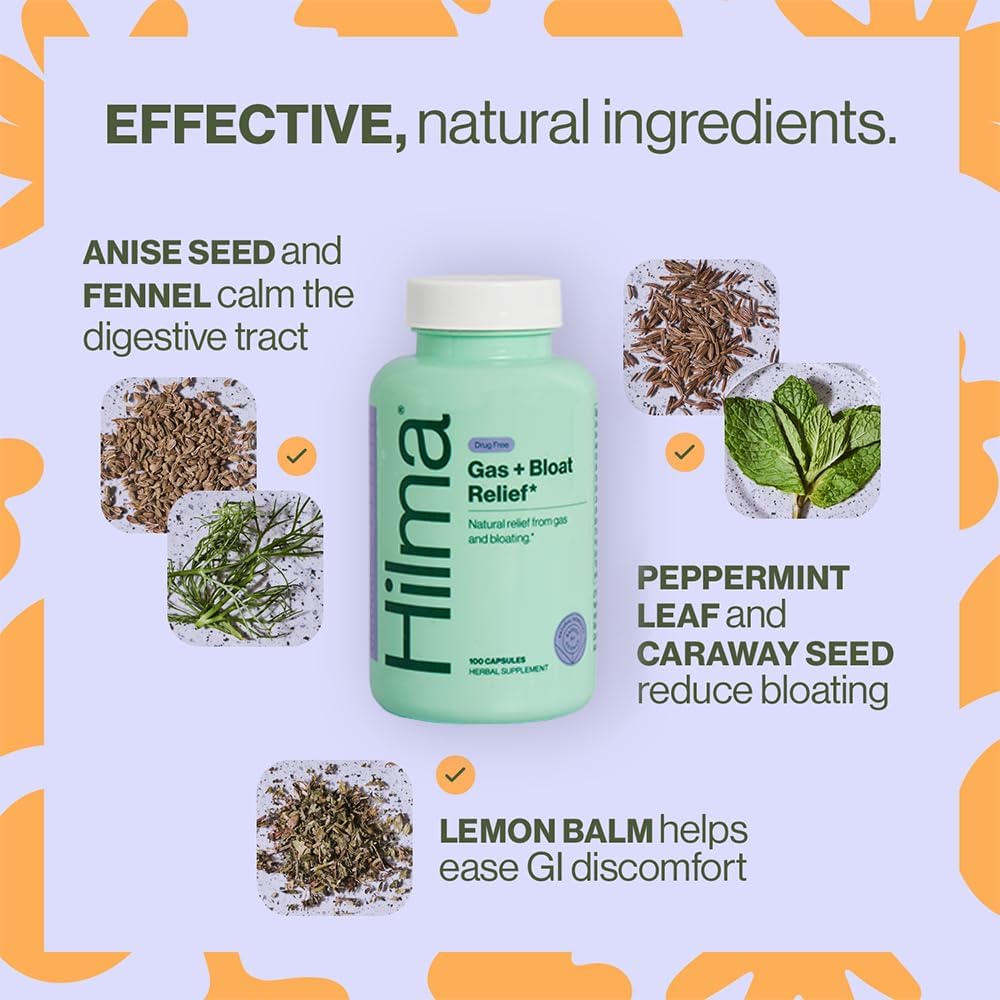 Thumbnail 2 de Hilma Bloating Relief with Fennel & Peppermint, 100 capsules