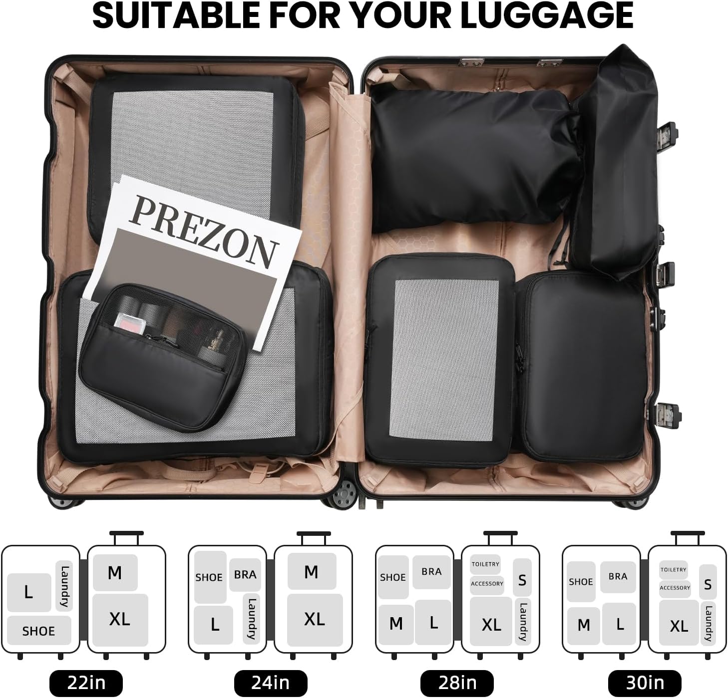 Thumbnail 6 de Prezon Packing Cubes 8 Set for Suitcase