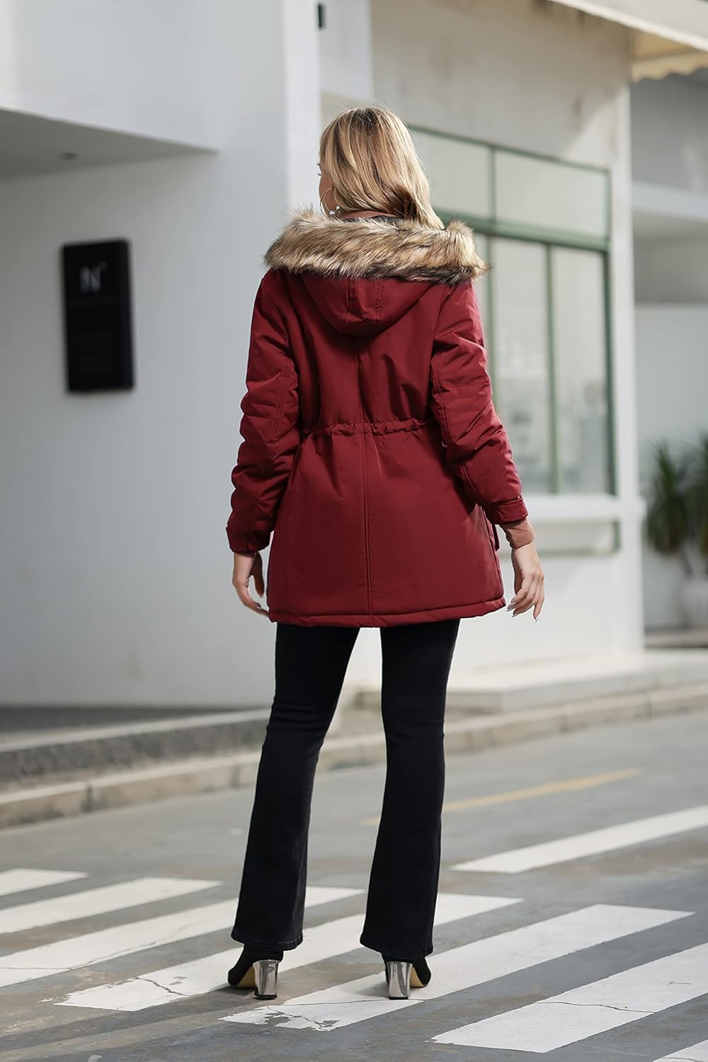 Detalle de Maacie Manteau de maternité d'hiver en coton — veste chaude et pratique au quotidien