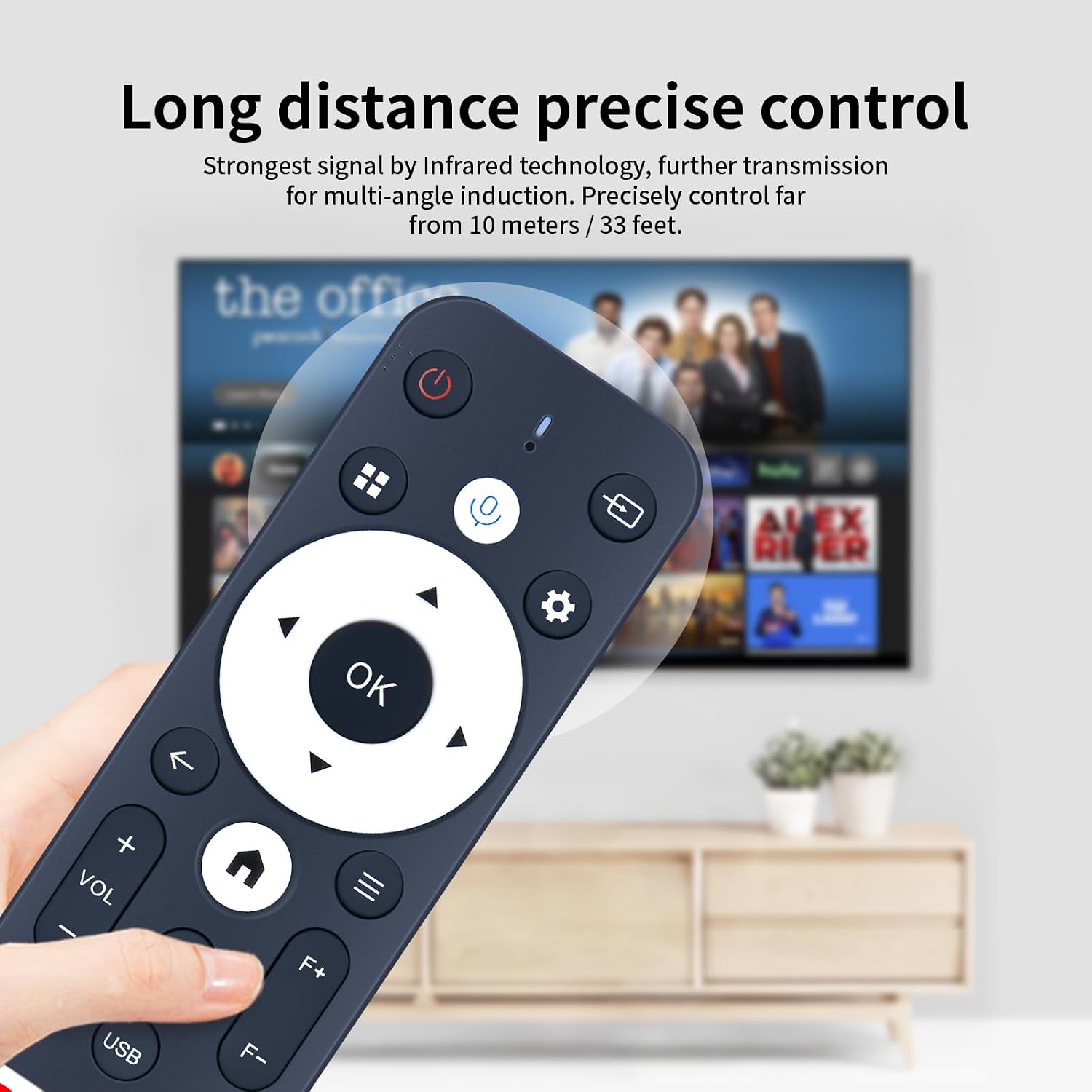 Detalle de TCNOUMT Replacement Remote Control for Futuzen P30, Magcubic L018 and Alwtniet HY450 Projectors