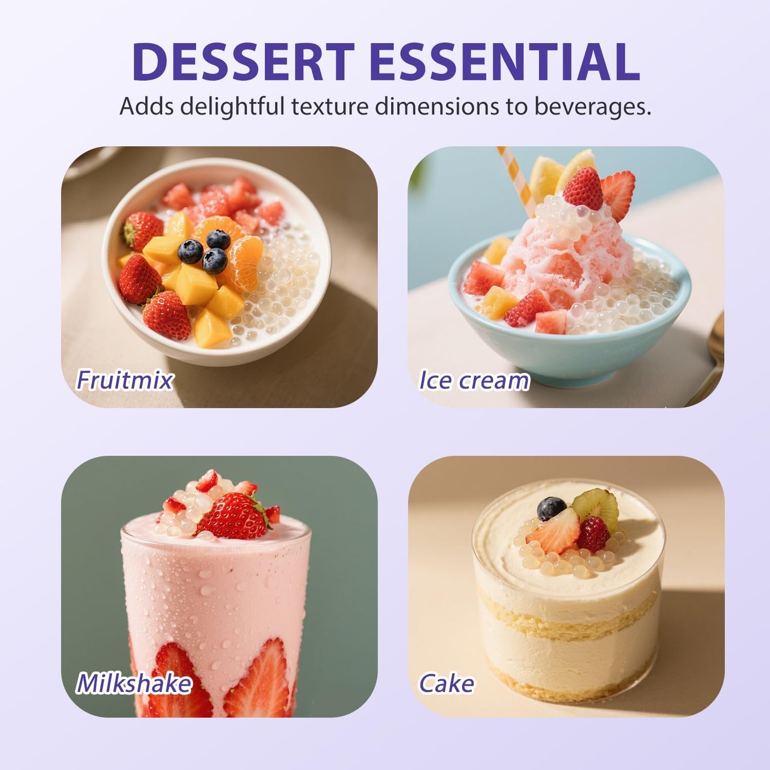 Thumbnail 6 de Soeos Small Tapioca Pearls, 500g Quick-Cooking Sago for Boba & Desserts