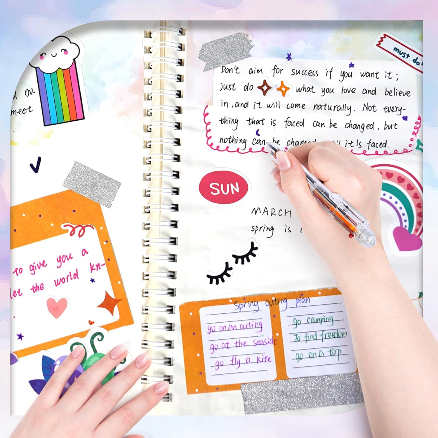 Thumbnail 4 de Herenear Kit scrapbooking 92 pezzi per journaling creativo 🎨