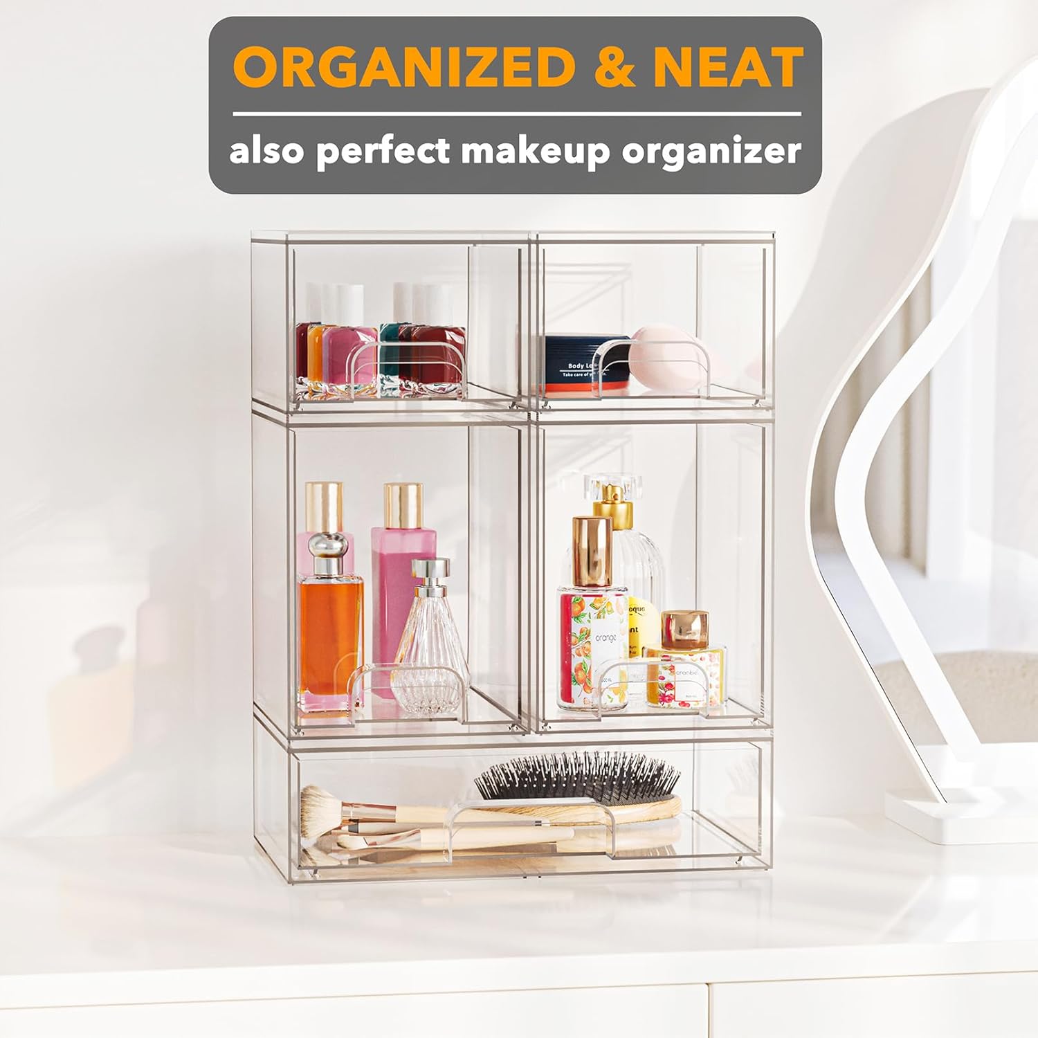 Thumbnail 3 de SpaceAid Bottle Storage Organizer Baby – Acrylic 5-Pack Drawer Station (2S2M1L), 15.4" High